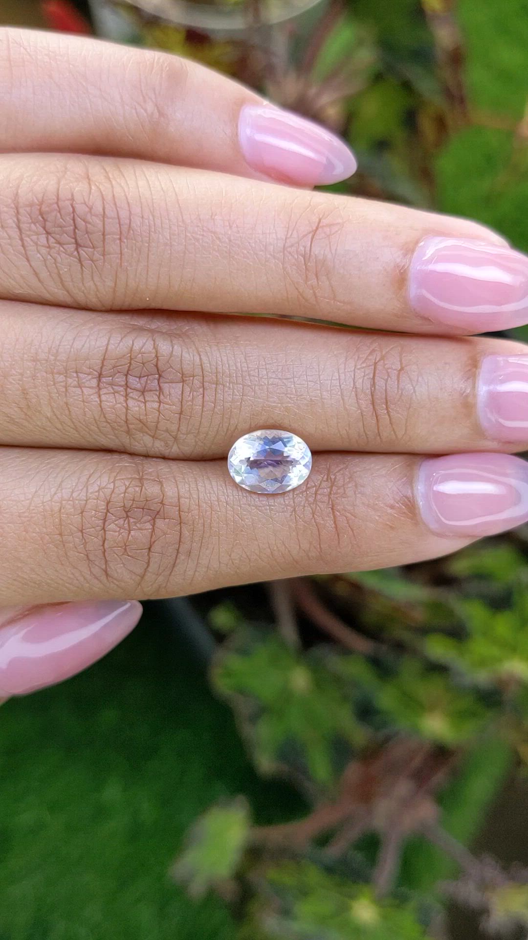 1.96 Ct. Rainbow Moonstone from Ceylon (Sri Lanka) Size Video