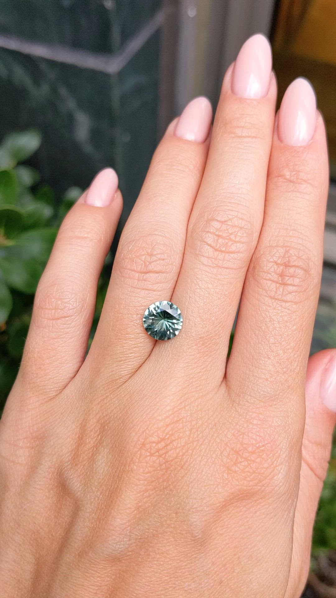 1.72 Ct. Greenish Blue Tourmaline from Brazil Size Video