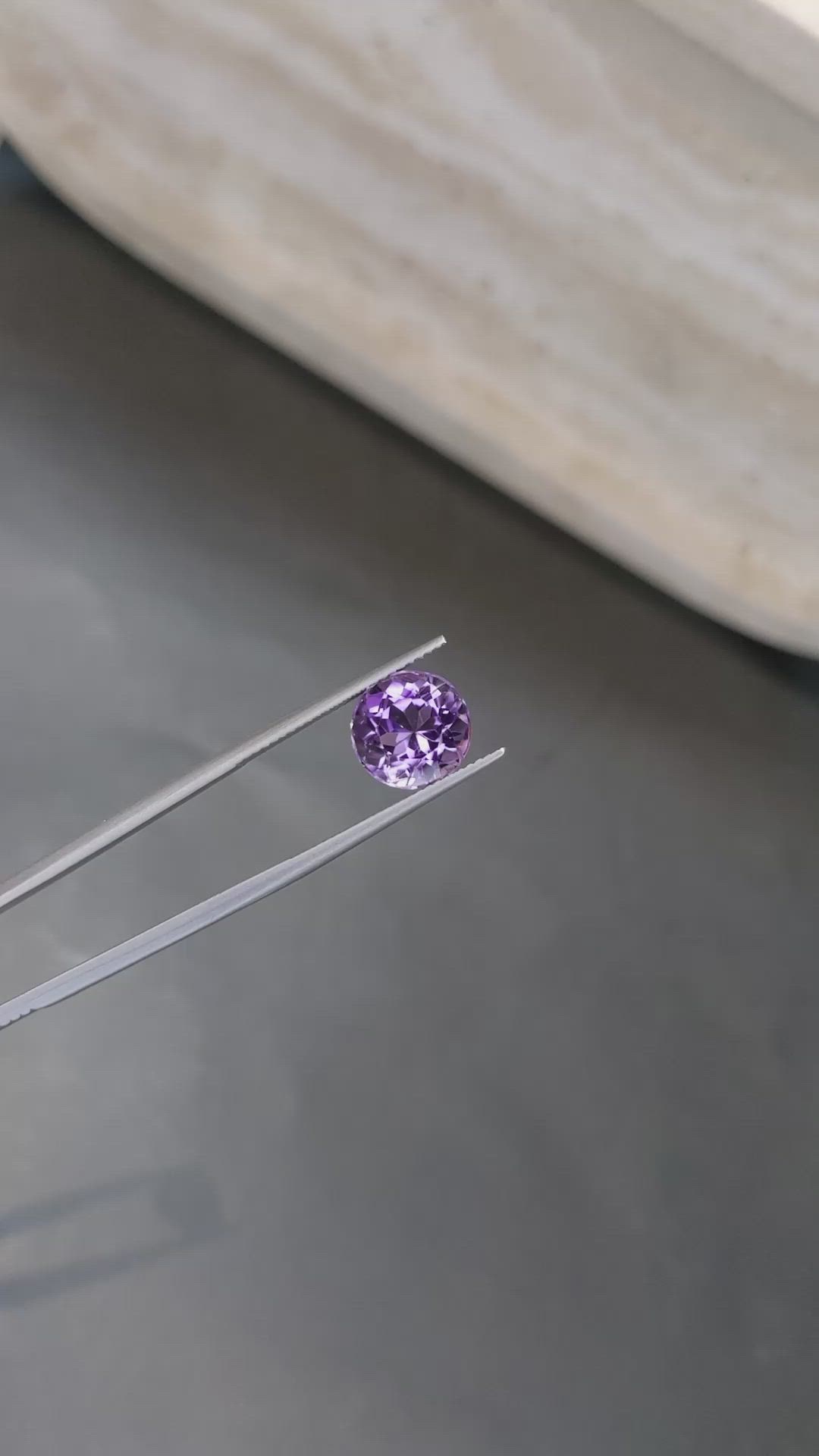 3.90 Ct. Purple Amethyst from Brazil Size Video