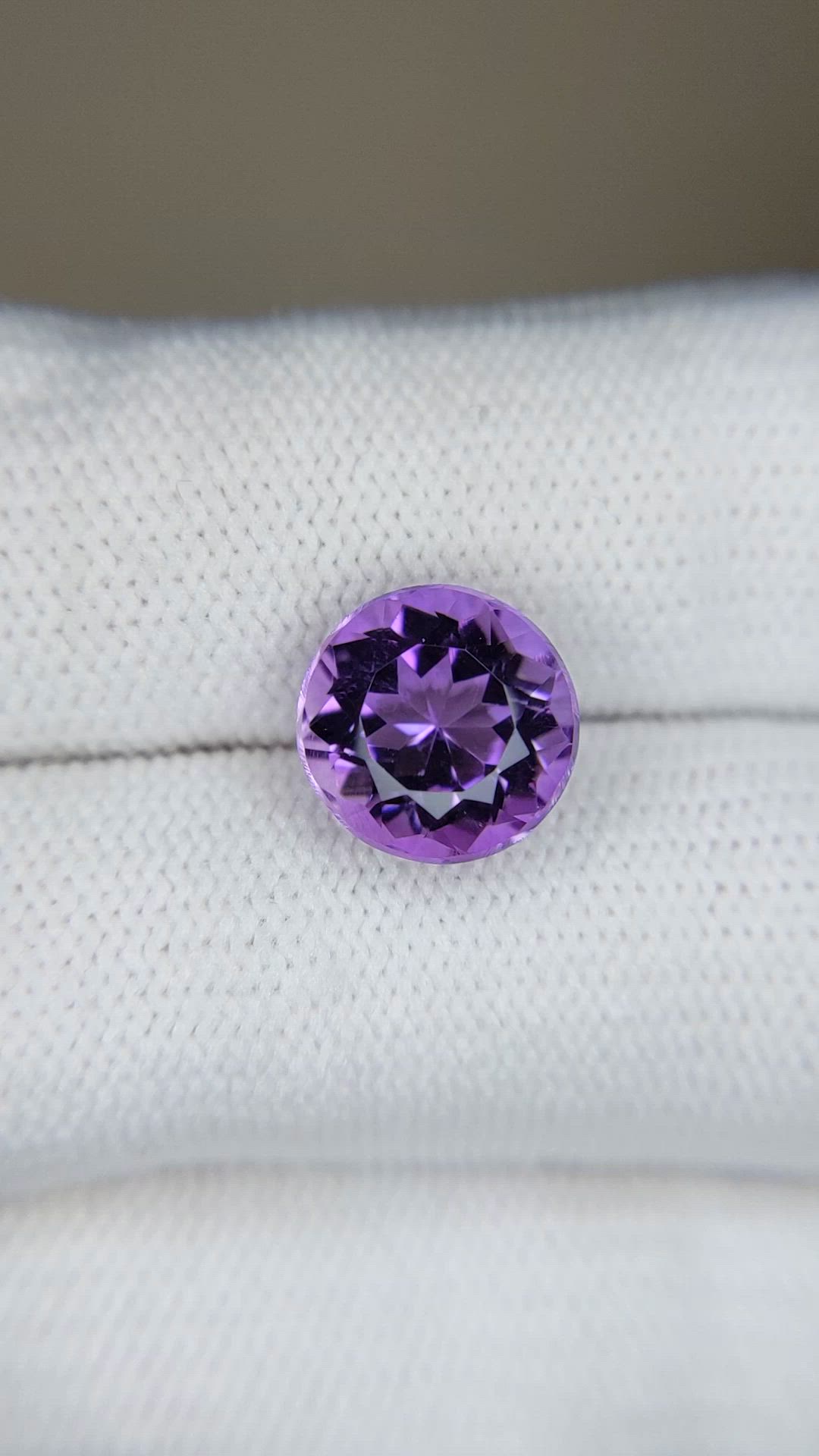 3.90 Ct. Purple Amethyst from Brazil Size Video