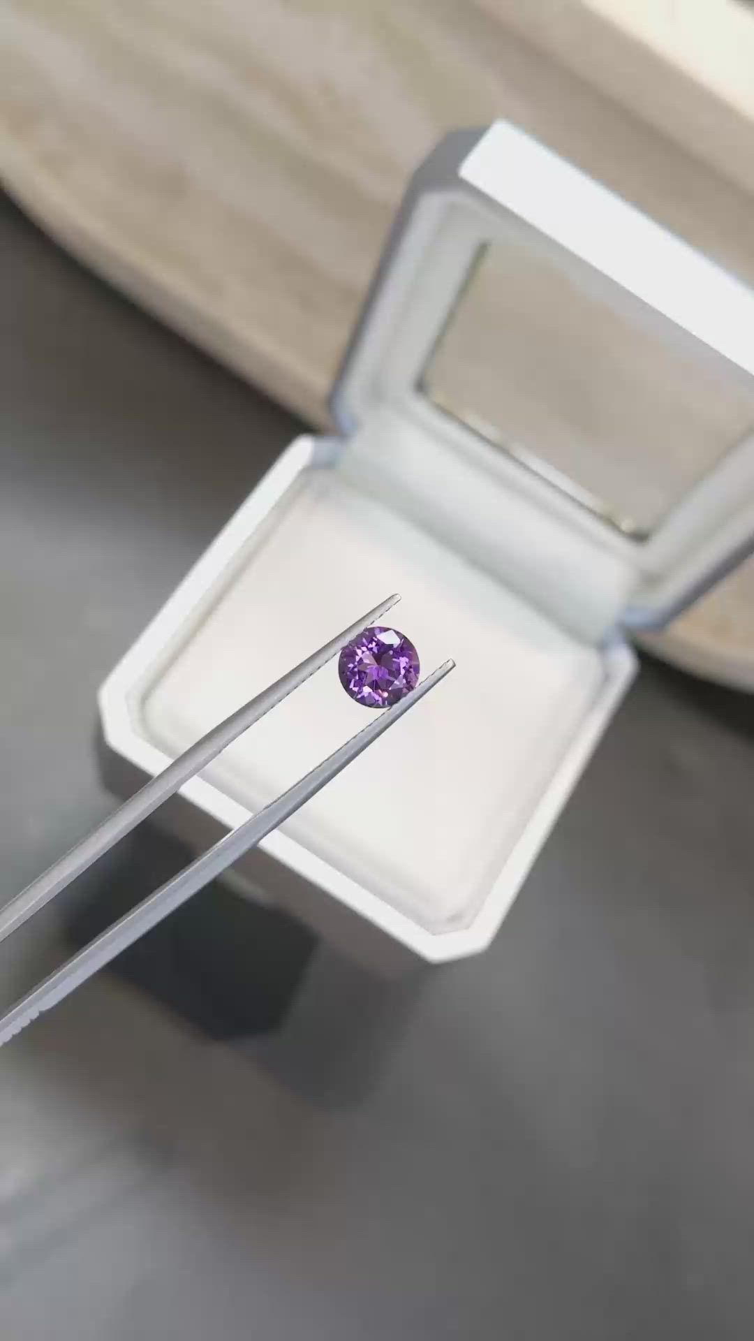 1.13 Ct. Purple Amethyst from Brazil Size Video
