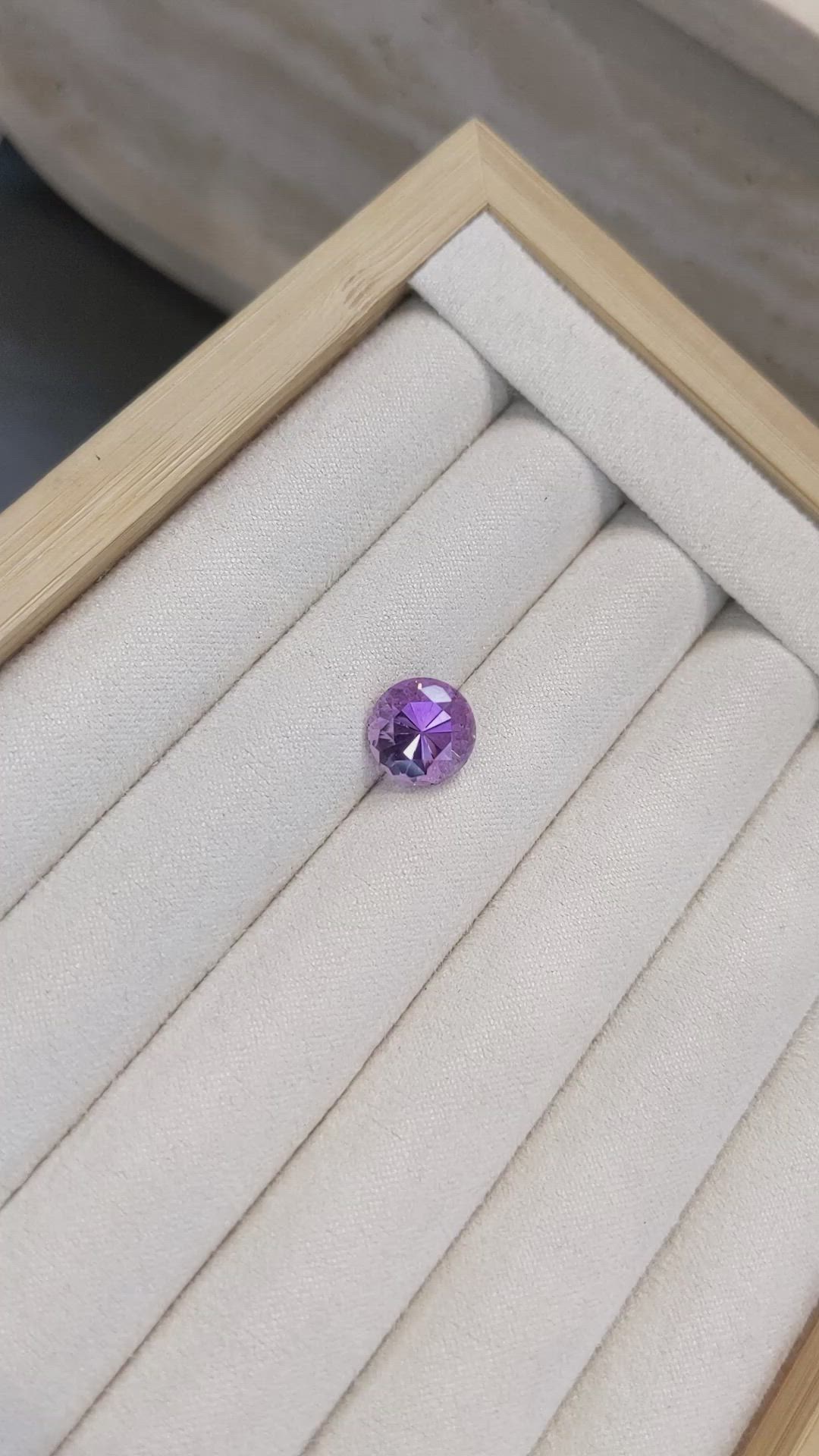 3.68 Ct. Purple Amethyst from Brazil Size Video