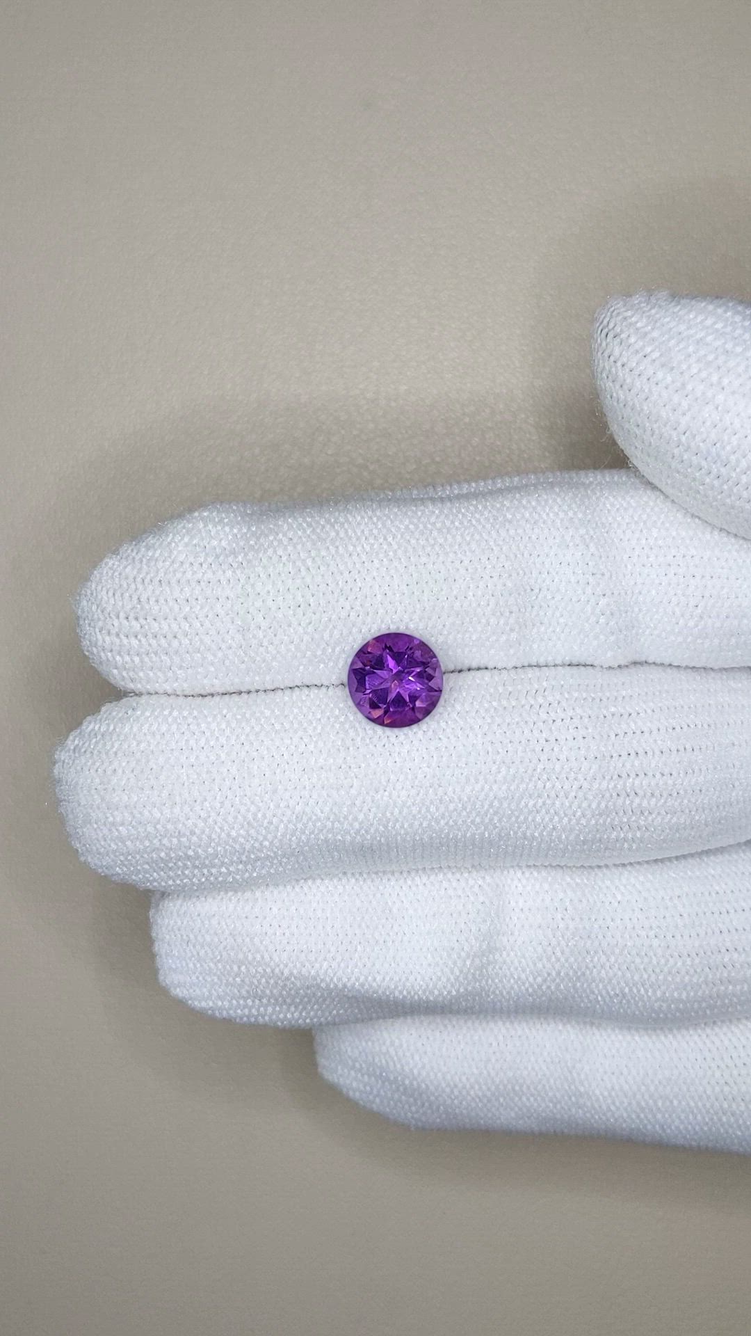 1.65 Ct. Purple Amethyst from Brazil Size Video