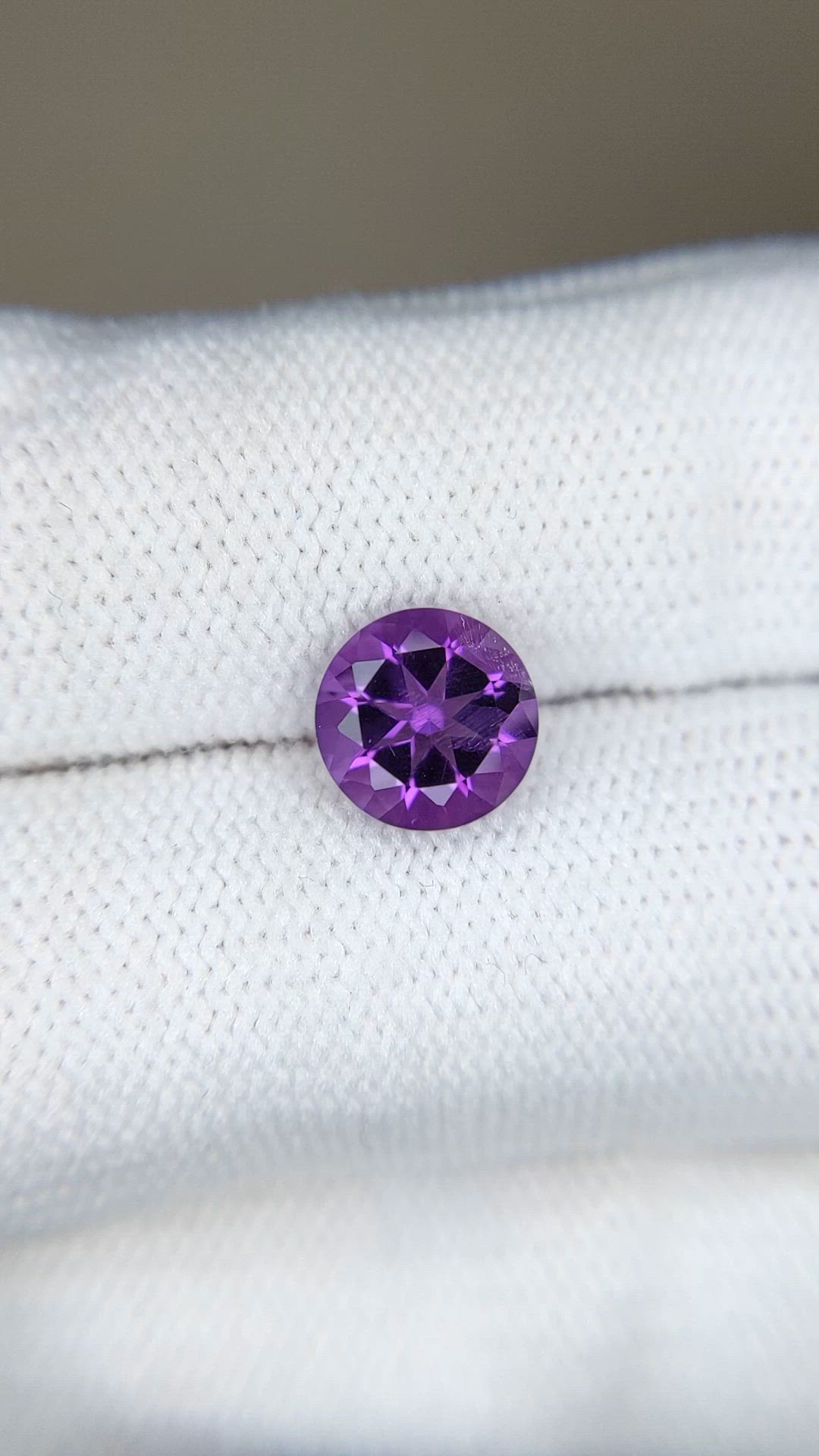 1.65 Ct. Purple Amethyst from Brazil Size Video