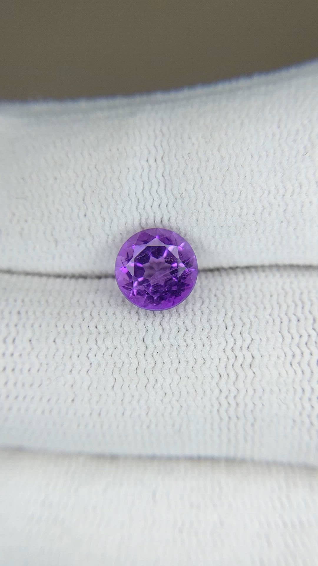 1.52 Ct. Purple Amethyst from Brazil Size Video
