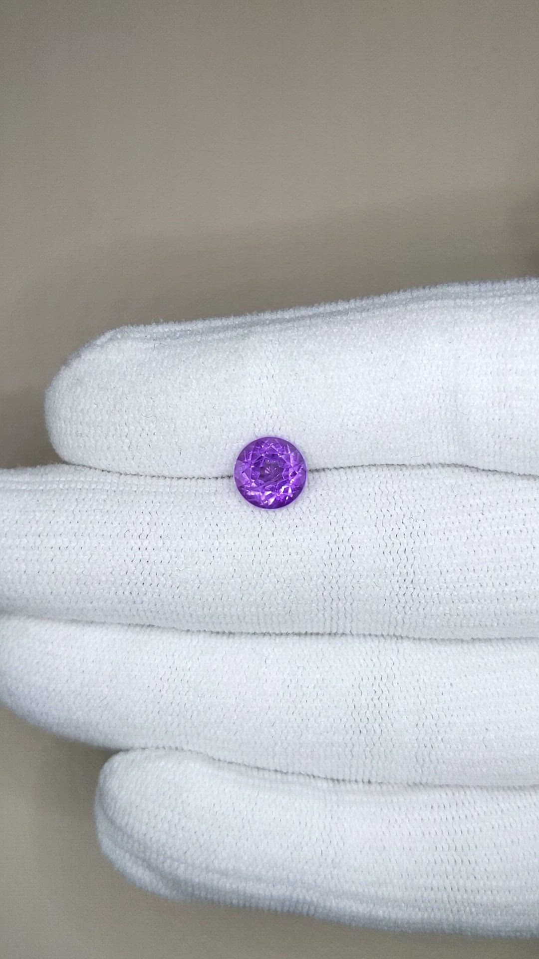 1.52 Ct. Purple Amethyst from Brazil Size Video