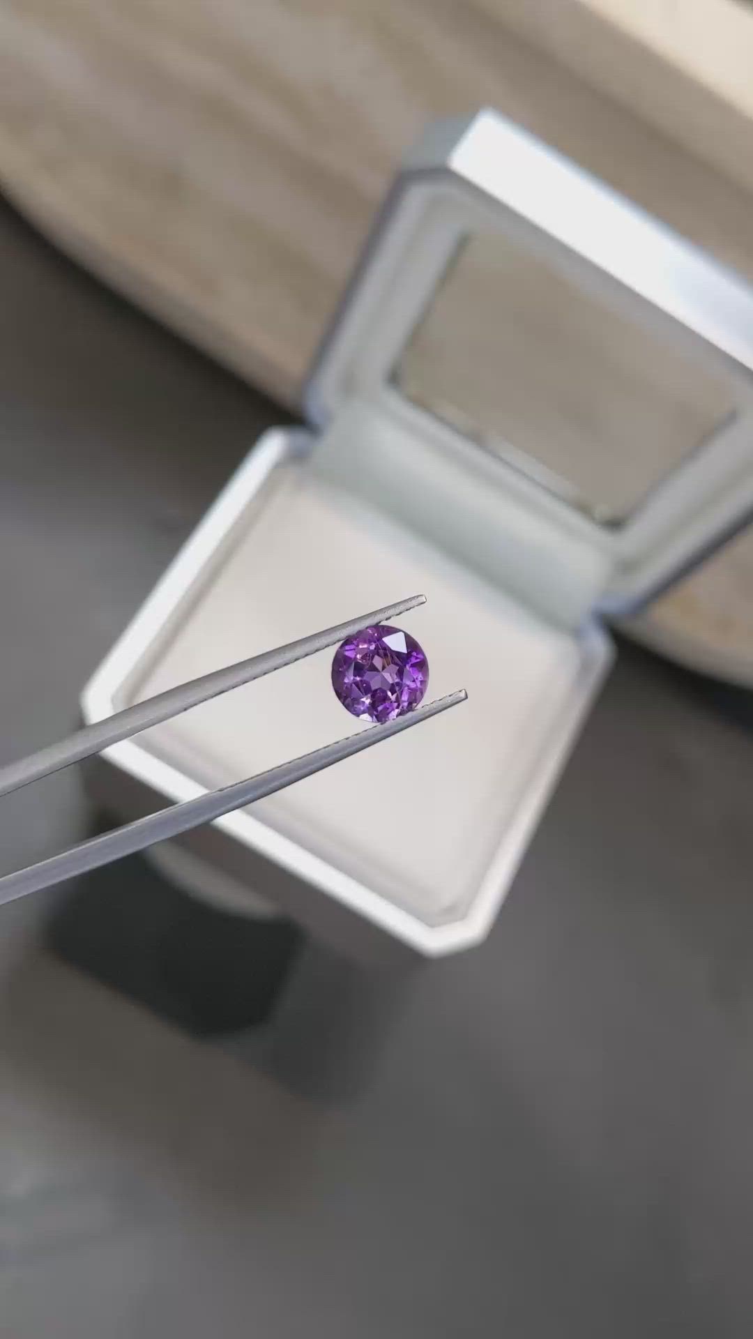 1.52 Ct. Purple Amethyst from Brazil Size Video