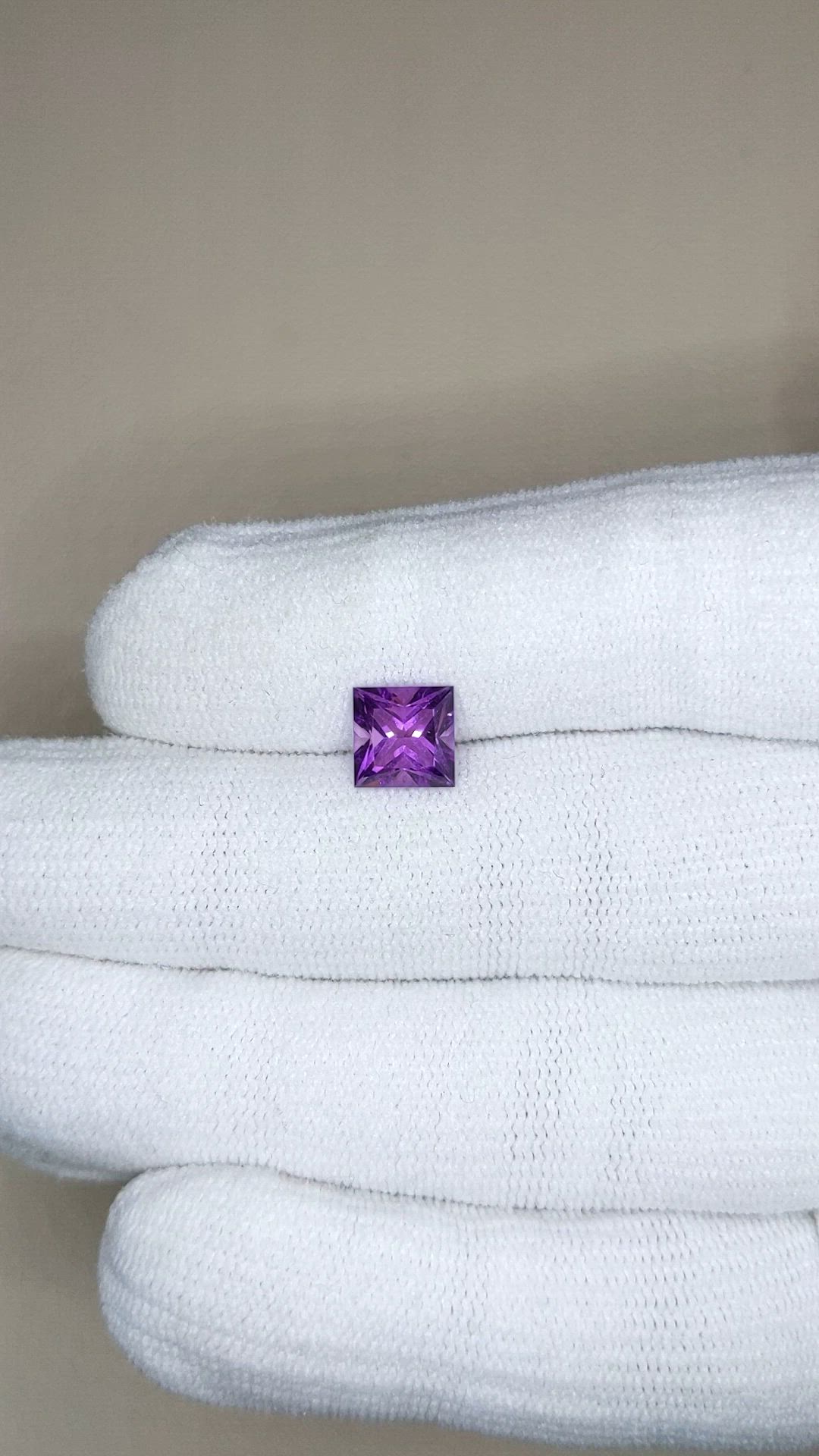 1.59 Ct. Purple Amethyst from Brazil Size Video