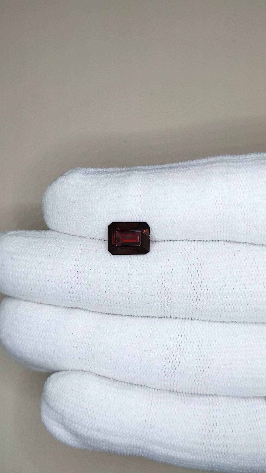 2.74 Ct. Red Garnet from Tanzania Size Video