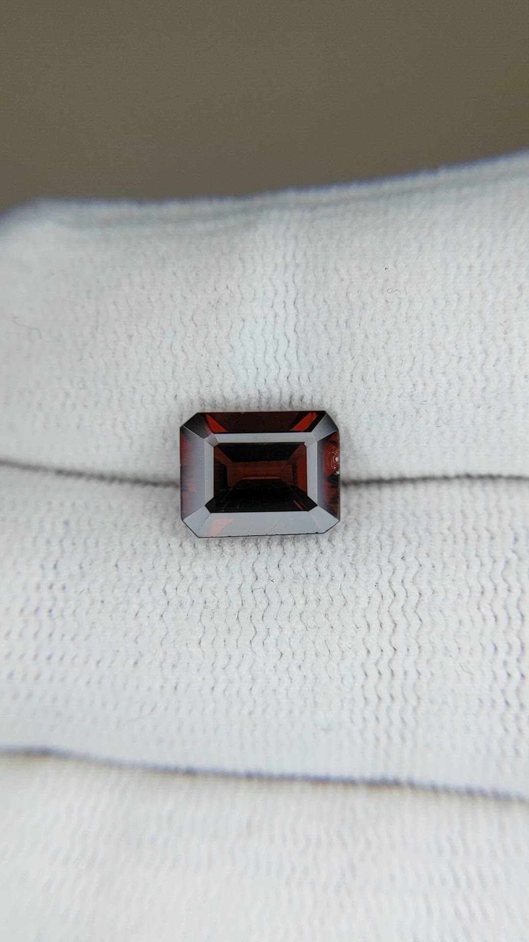 2.74 Ct. Red Garnet from Tanzania Size Video