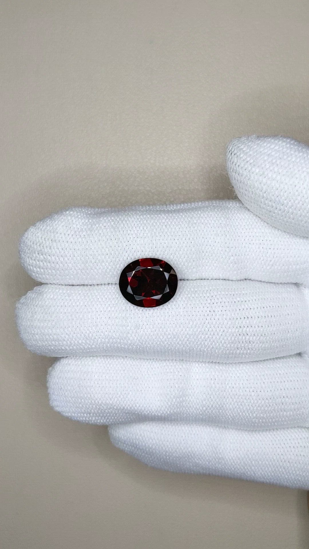 4.88 Ct. Red Garnet from Tanzania Size Video