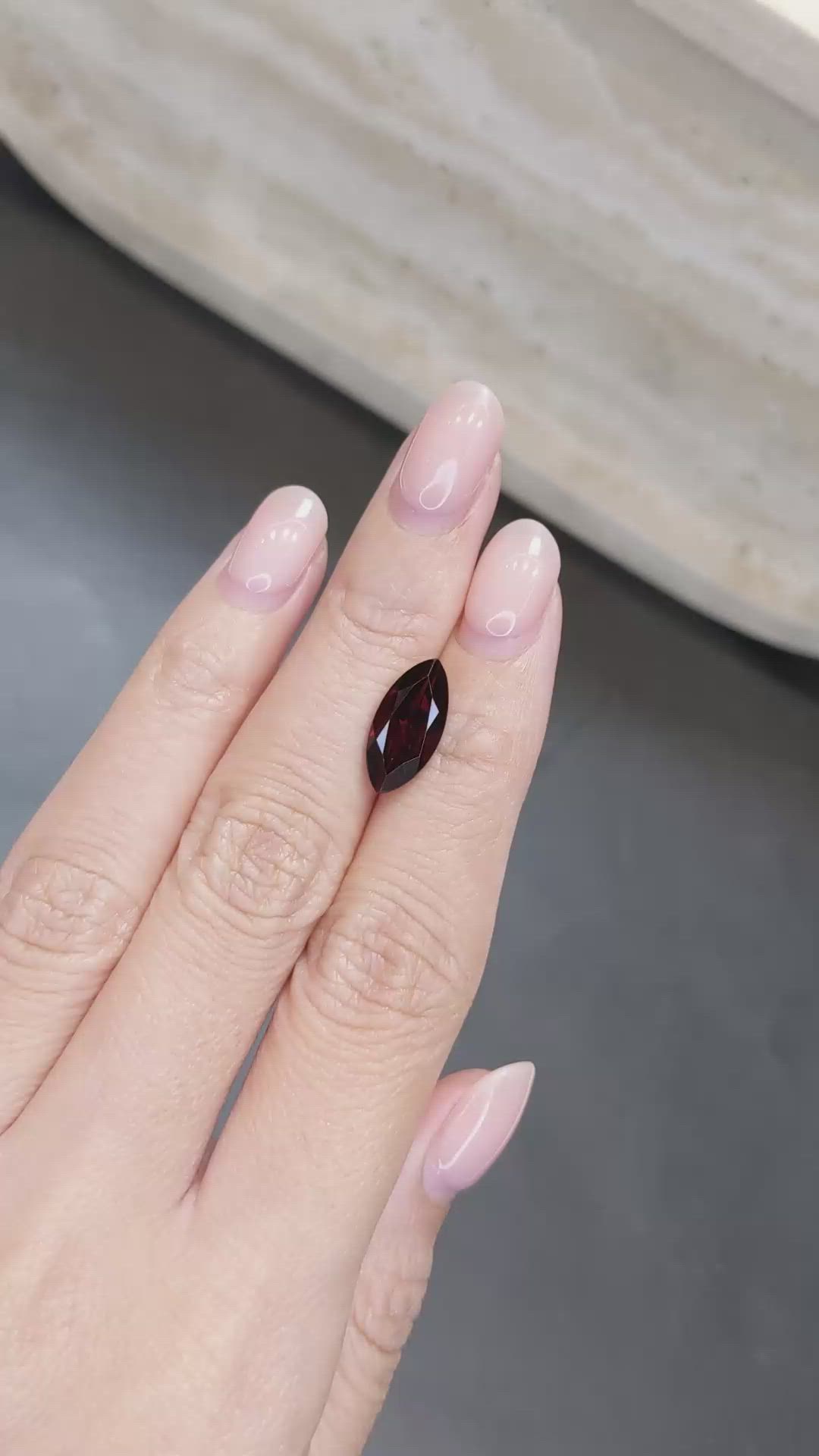 4.00 Ct. Orangish Red Garnet from Tanzania Size Video