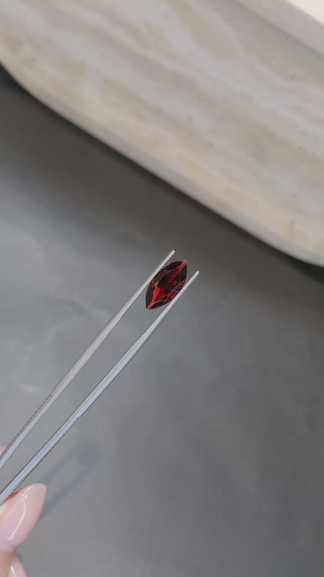 3.16 Ct. Brownish Red Garnet from Tanzania Size Video