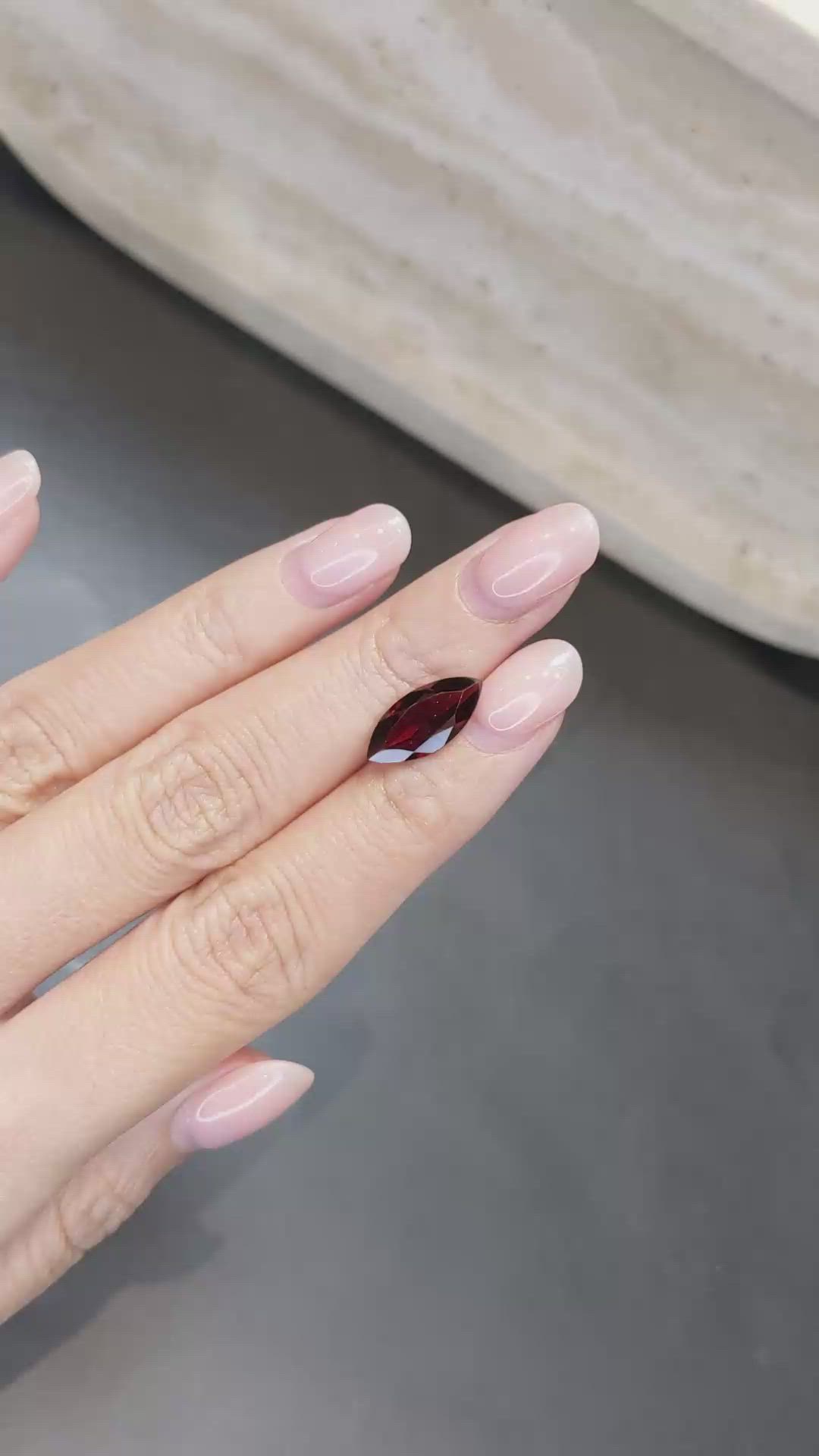 3.16 Ct. Brownish Red Garnet from Tanzania Size Video