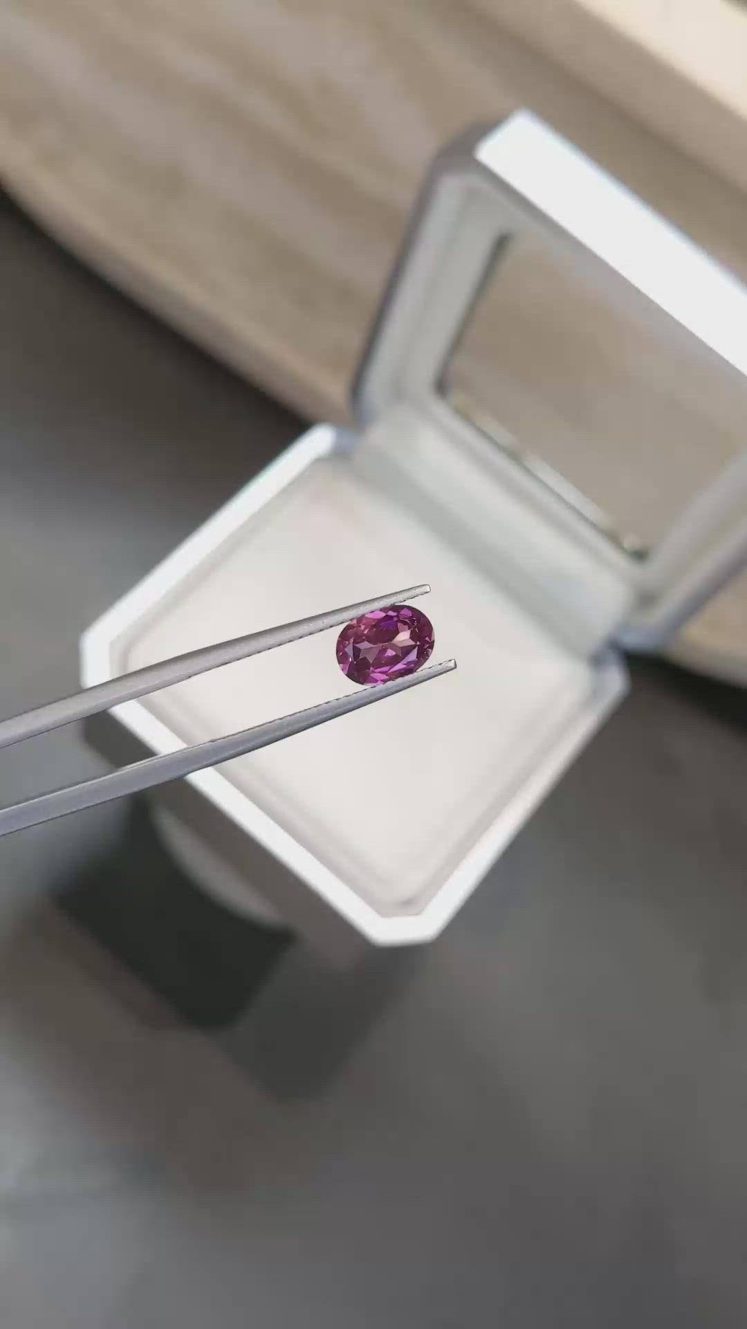1.38 Ct. Purple Rhodolite Garnet from Tanzania Size Video