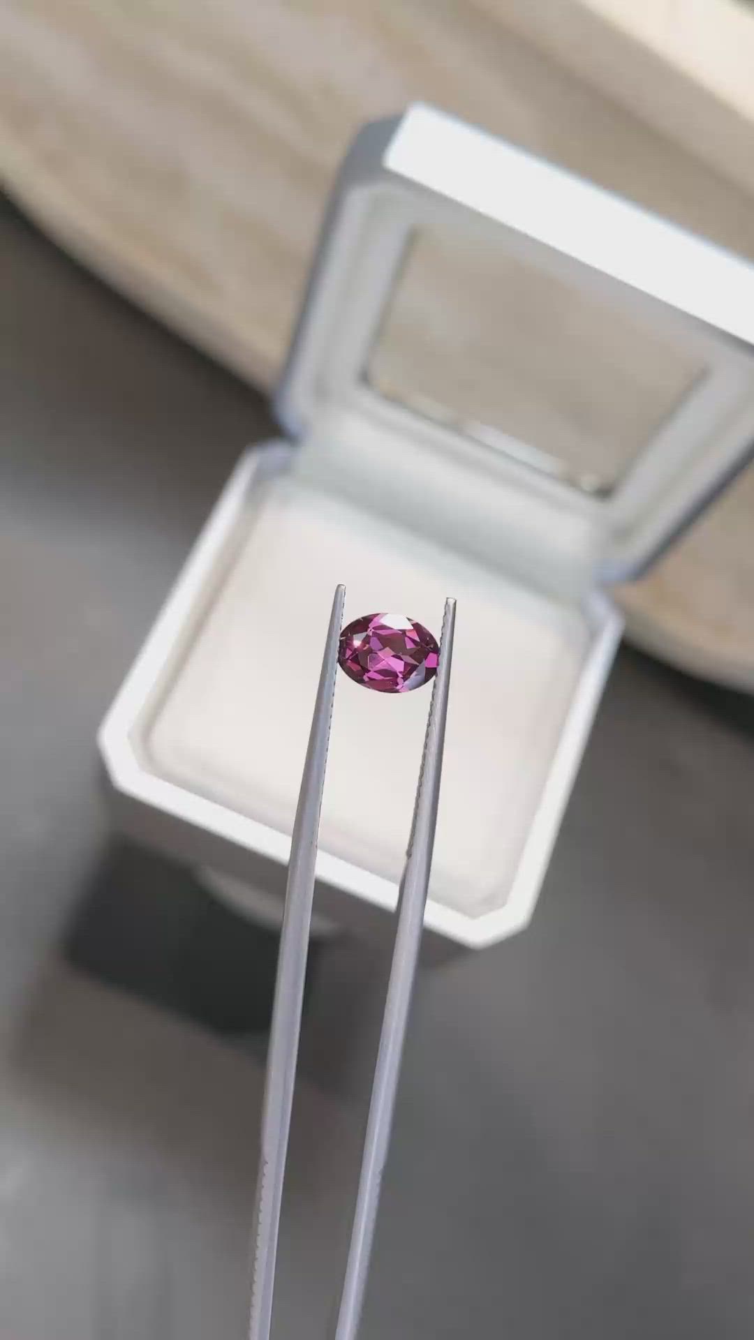 1.27 Ct. Purple Rhodolite Garnet from Tanzania Size Video