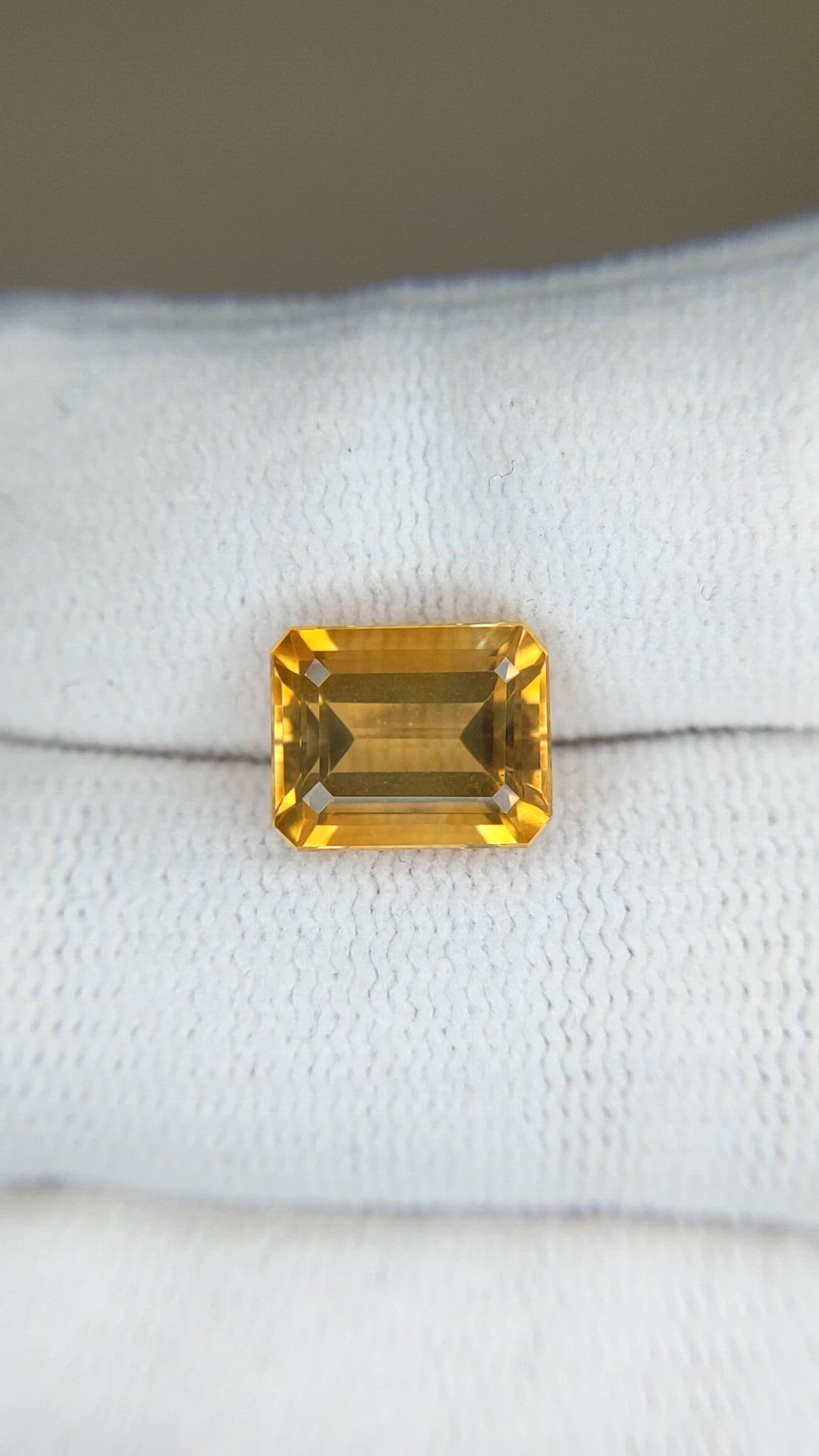 3.38 Ct. Orange Citrine from Brazil Size Video