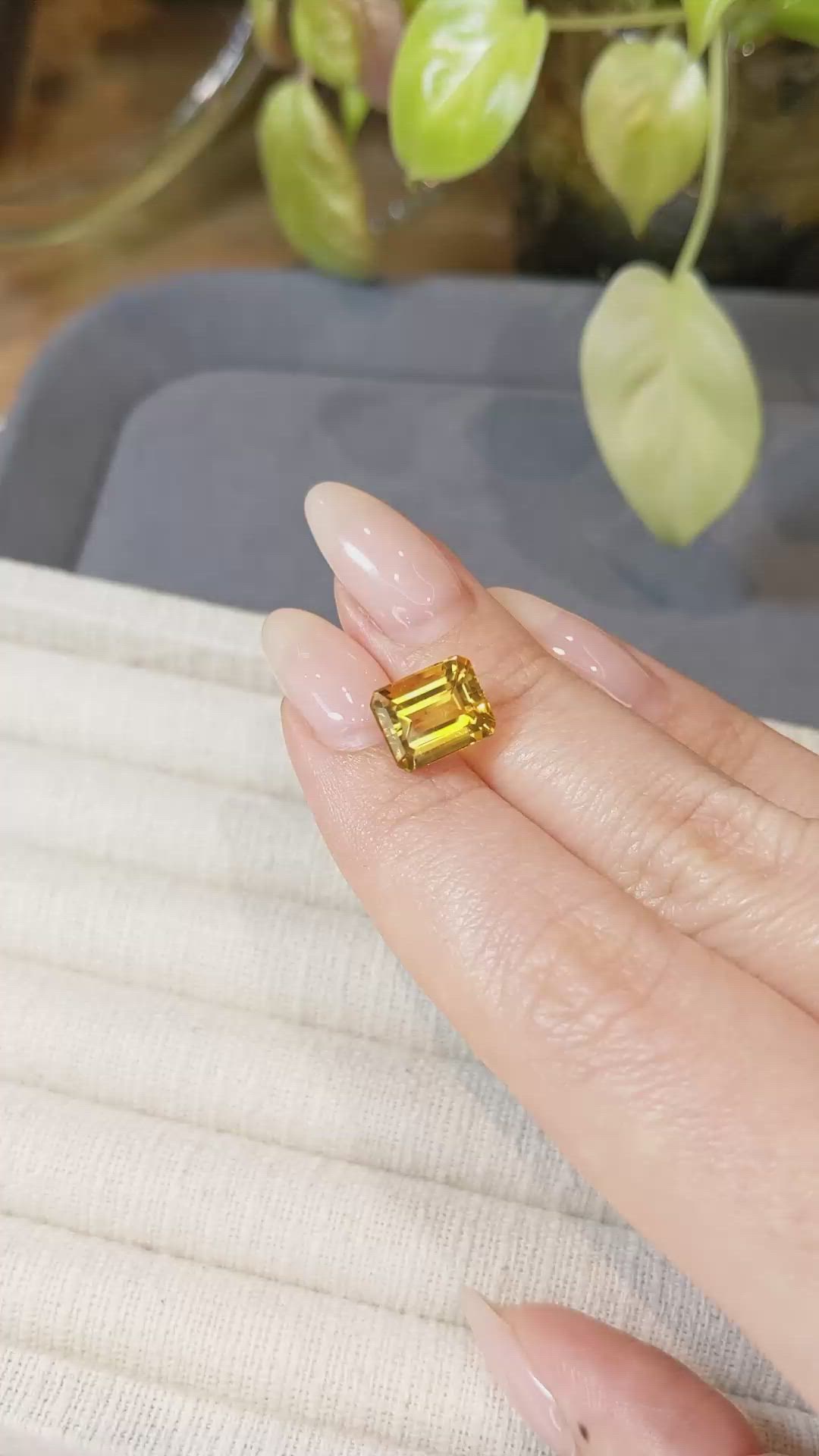 3.38 Ct. Orange Citrine from Brazil Size Video