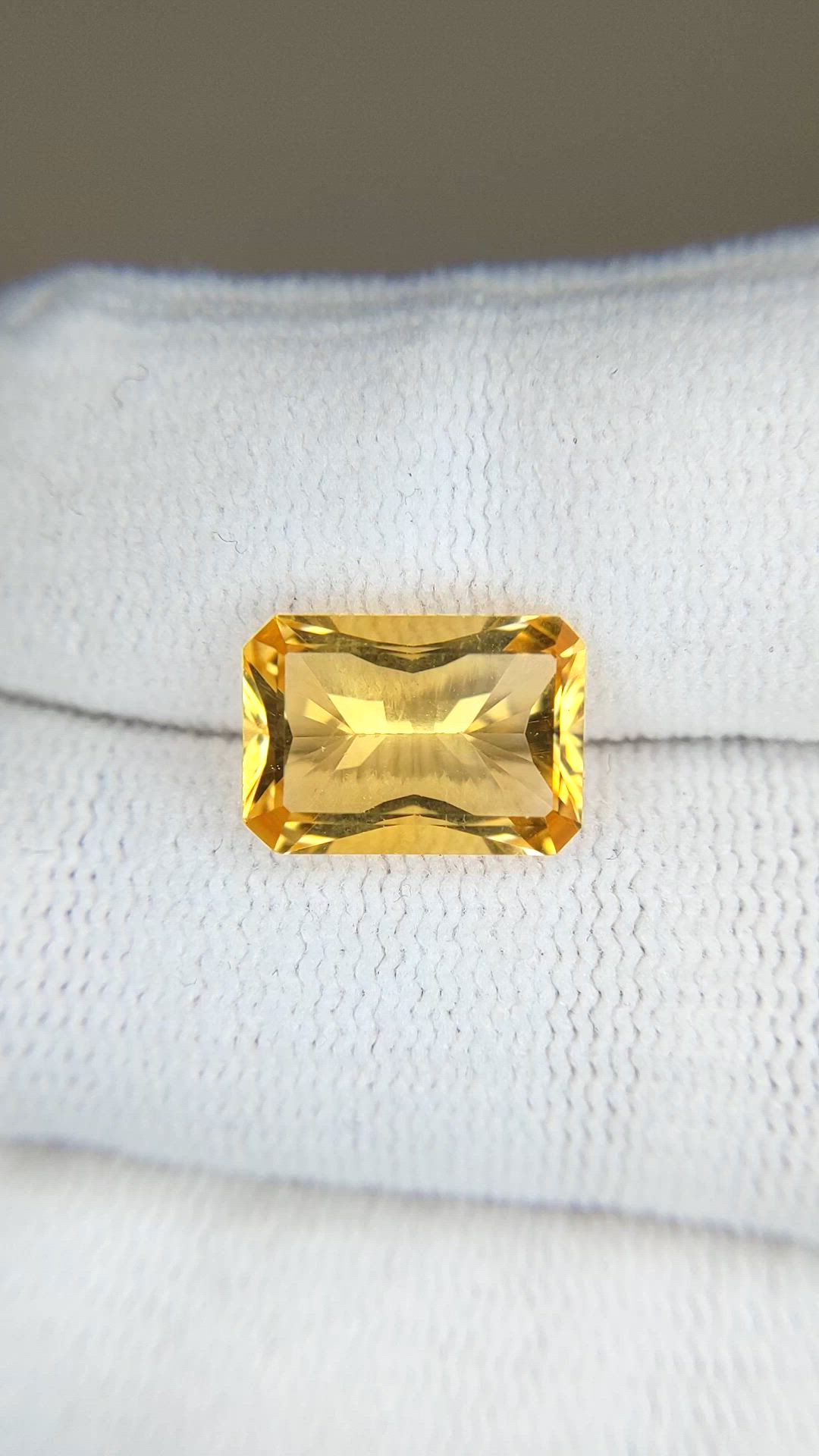 3.72 Ct. Orangish Yellow Citrine from Brazil Size Video