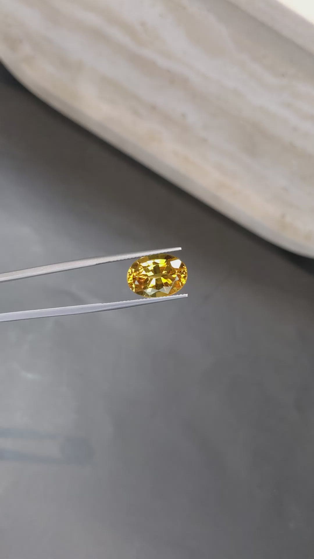6.21 Ct. Orangish Yellow Citrine from Brazil Size Video