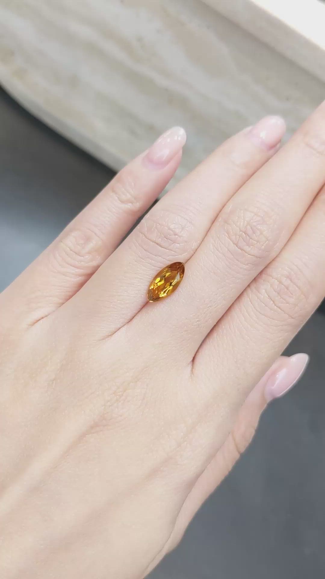 1.50 Ct. Brownish Orange Citrine from Brazil Size Video