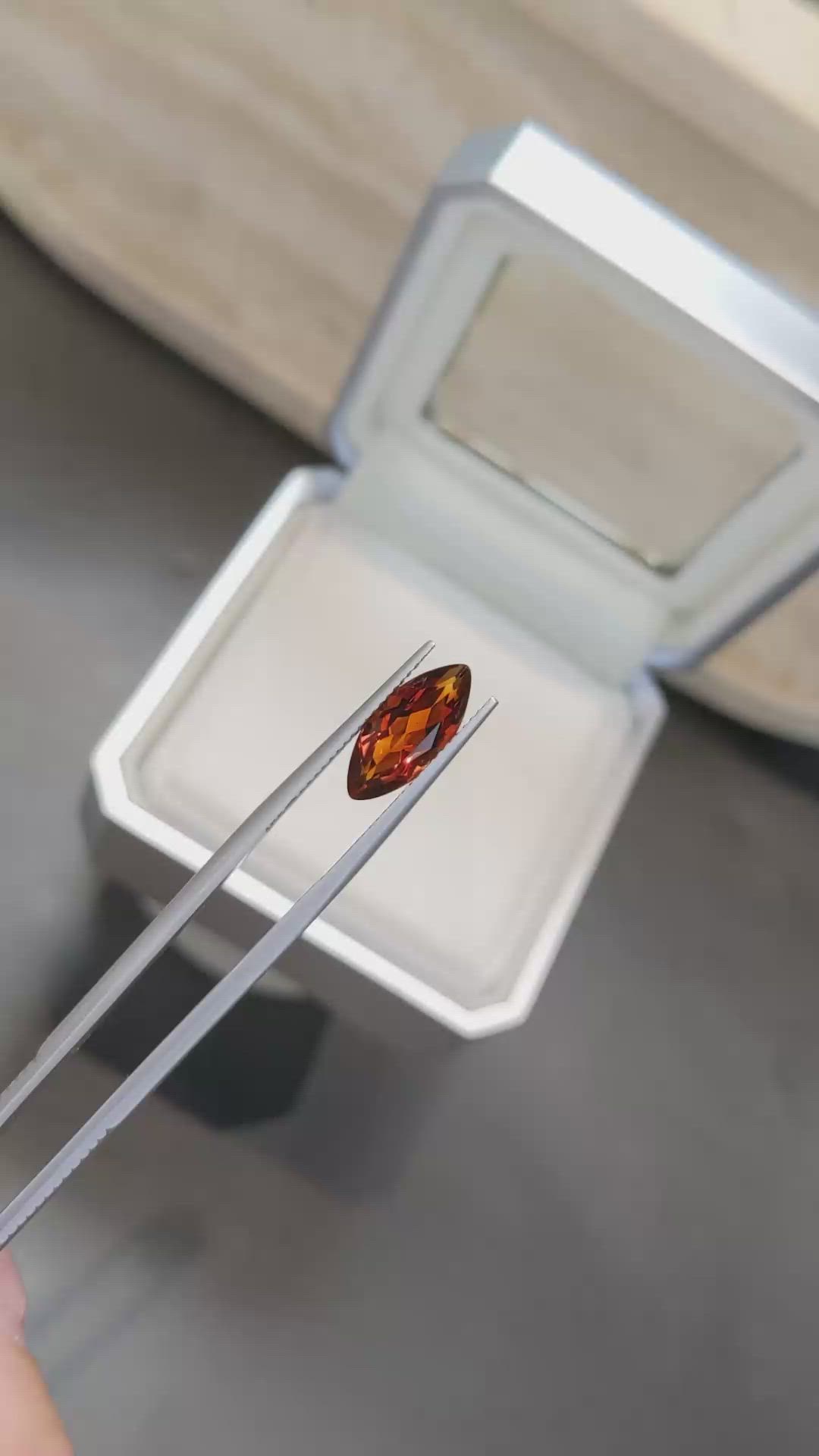 2.57 Ct. Brownish Red Citrine from Brazil Size Video