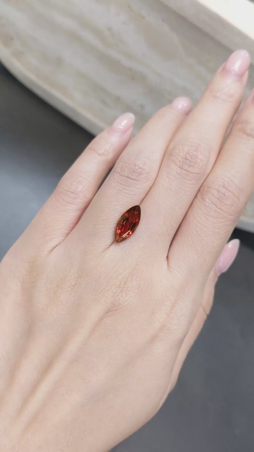 2.57 Ct. Brownish Red Citrine from Brazil Size Video