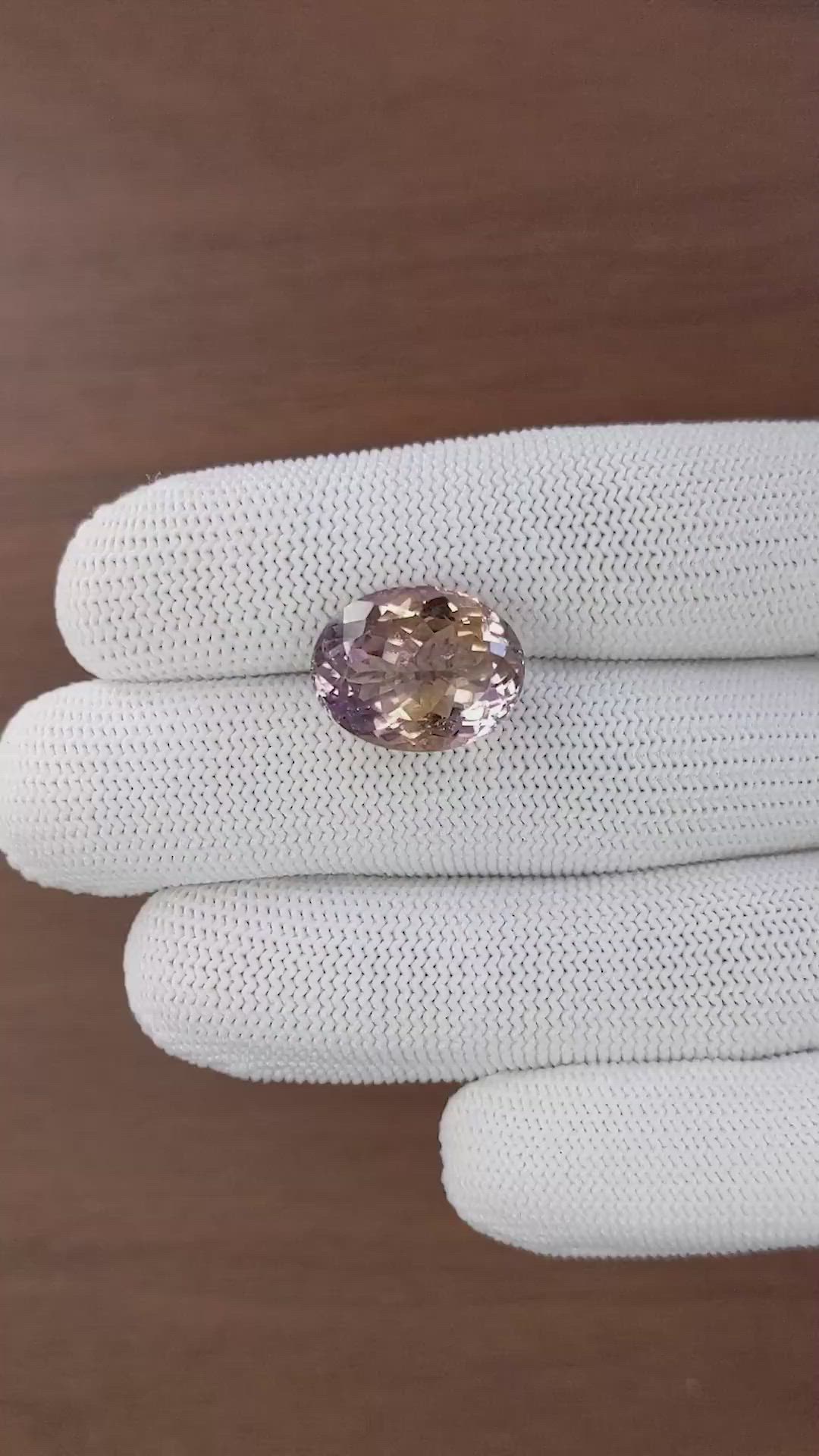 12.10 Ct. Bi Color Ametrine from Ceylon (Sri Lanka) Size Video