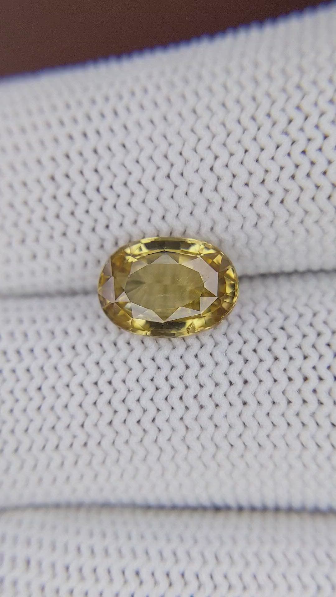 3.49 Ct. Brownish Yellow Zircon from Ceylon (Sri Lanka) Size Video