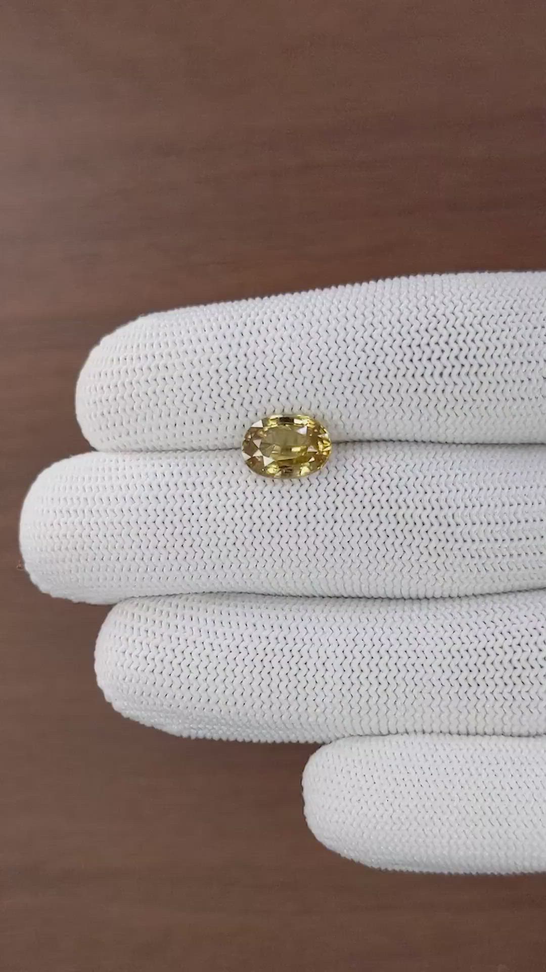 3.49 Ct. Brownish Yellow Zircon from Ceylon (Sri Lanka) Size Video