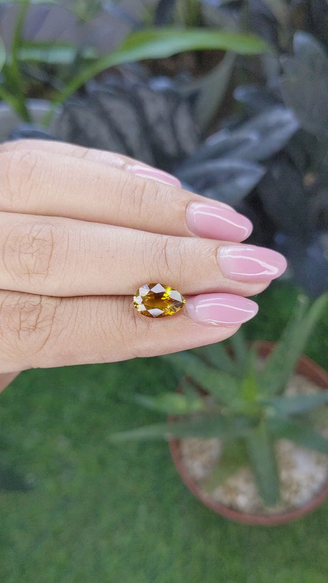2.23 Ct. Orangish Brown Tourmaline from Ceylon (Sri Lanka) Size Video