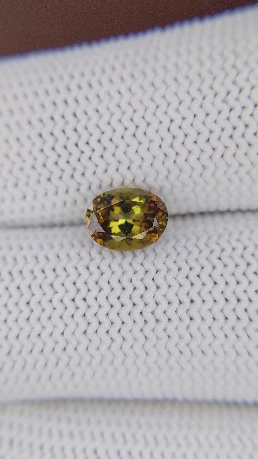 1.38 Ct. Bi Color Andalusite Size Video