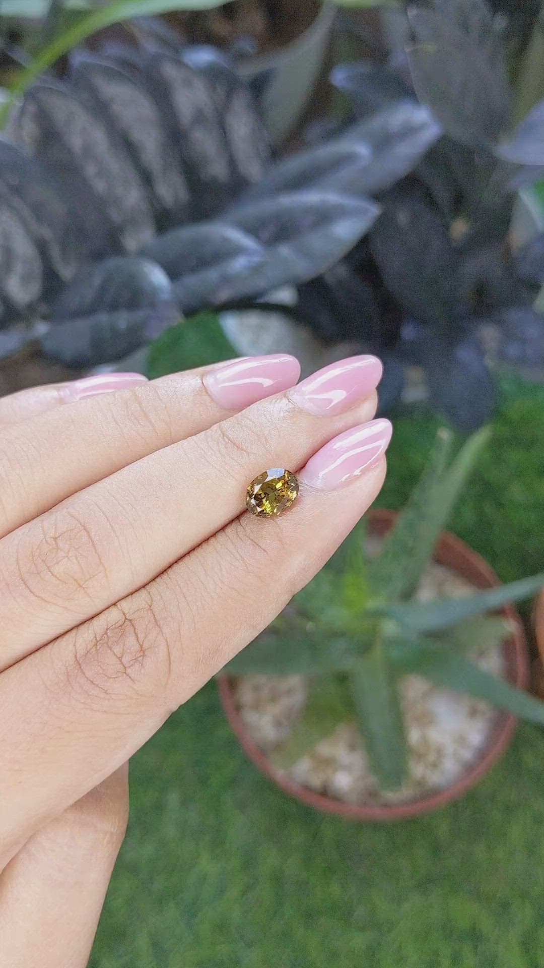 1.38 Ct. Bi Color Andalusite Size Video