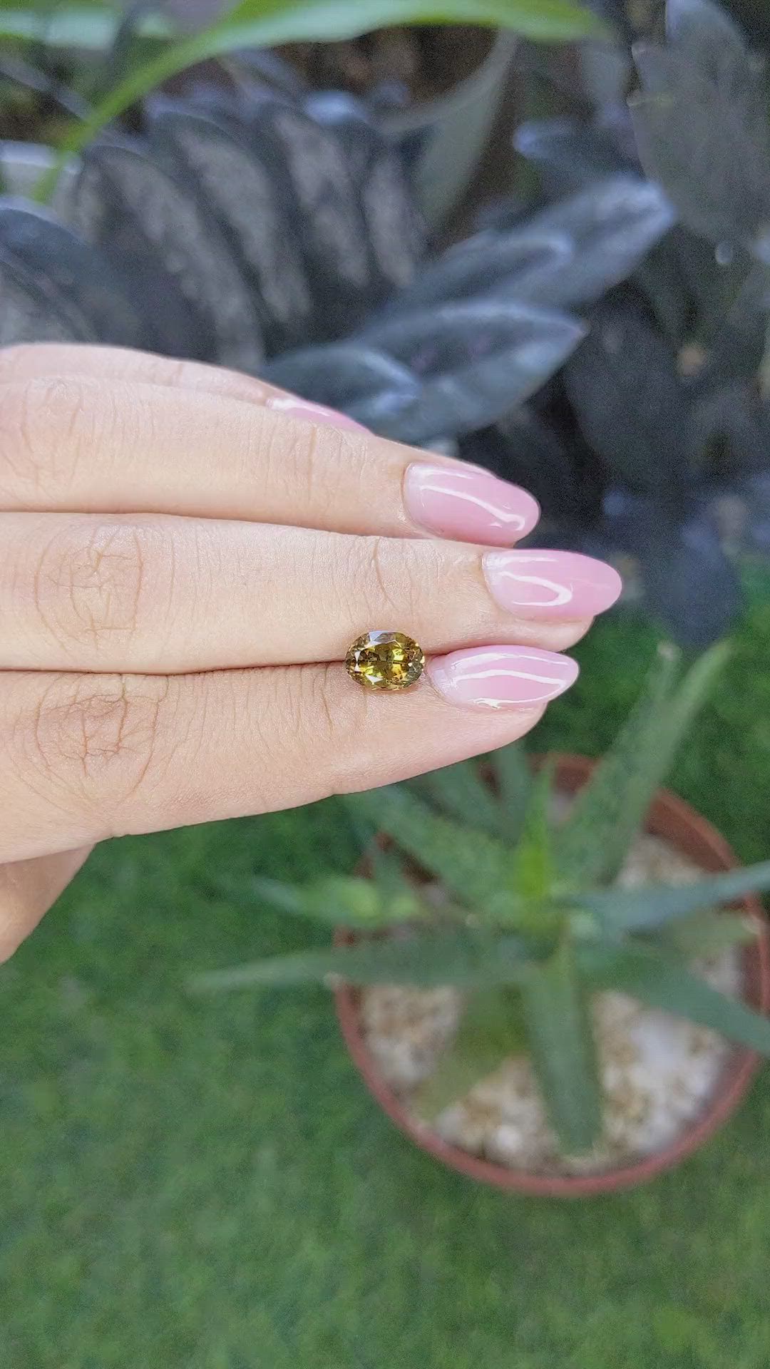 1.38 Ct. Bi Color Andalusite Size Video