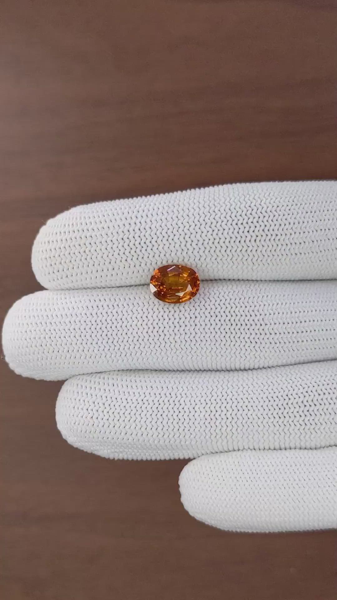 2.62 Ct. Orange Hessonite Garnet Size Video
