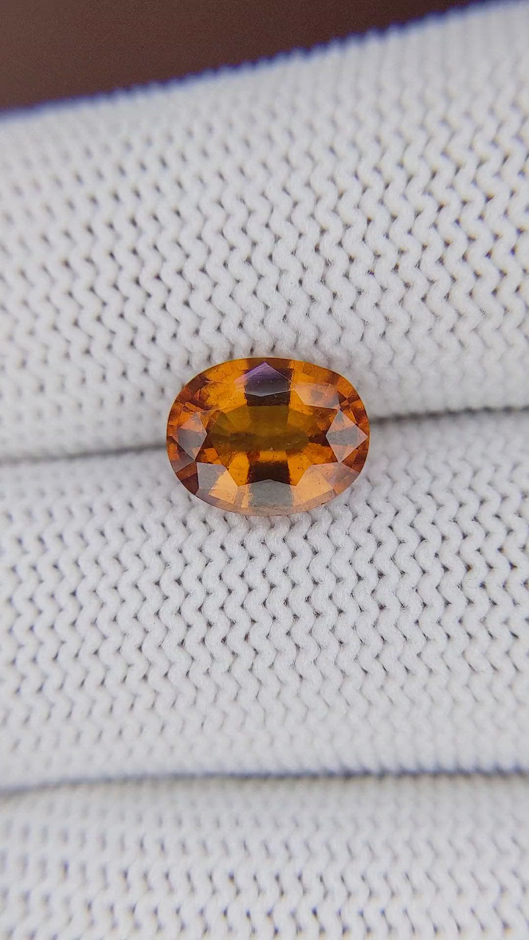 2.62 Ct. Orange Hessonite Garnet Size Video