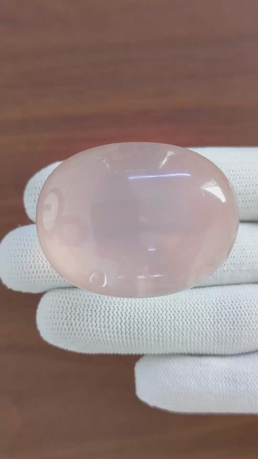 361.04 Ct. Pink Cabochon Star Rose Quartz from Ceylon (Sri Lanka) Size Video