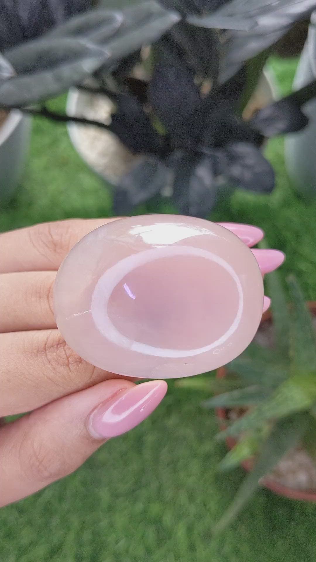 361.04 Ct. Pink Cabochon Star Rose Quartz from Ceylon (Sri Lanka) Size Video