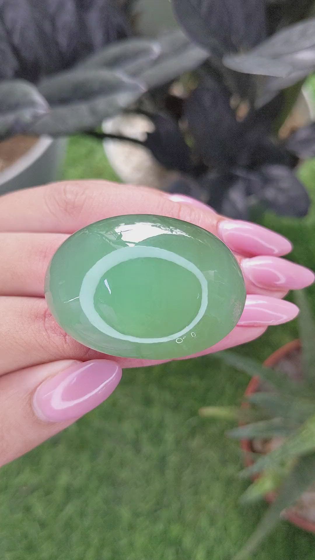228.07 Ct. Green Cabochon Cat’s Eye Beryl from Ceylon (Sri Lanka) Size Video