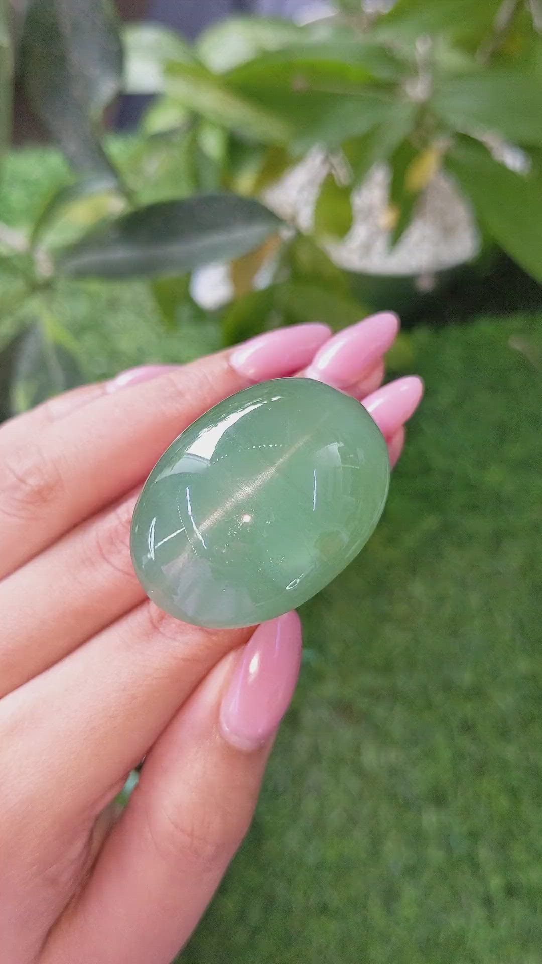 228.07 Ct. Green Cabochon Cat’s Eye Beryl from Ceylon (Sri Lanka) Size Video