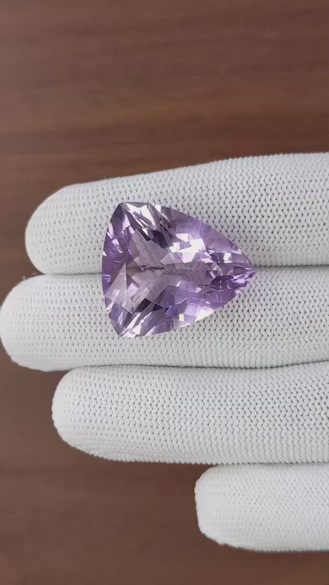 33.90 Ct. Purple Amethyst from Brazil Size Video