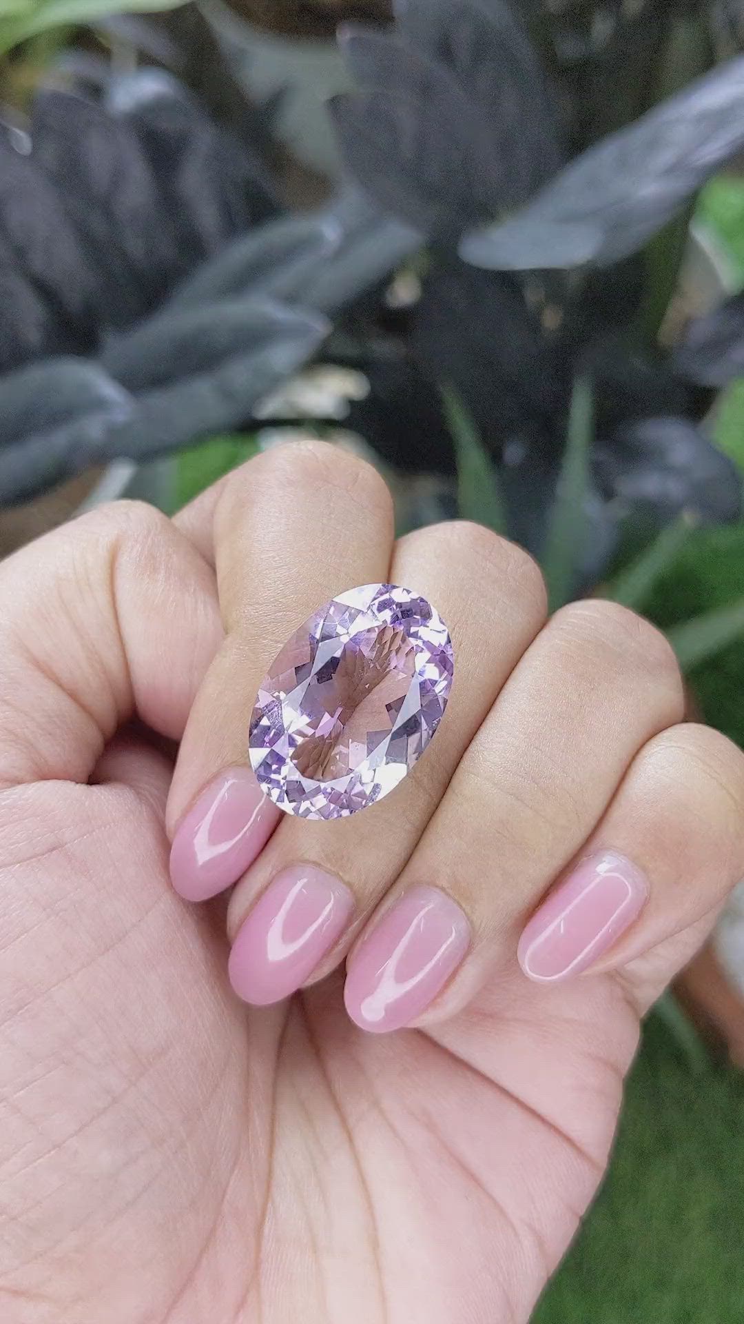 18.63 Ct. Purple Amethyst from Madagascar Size Video