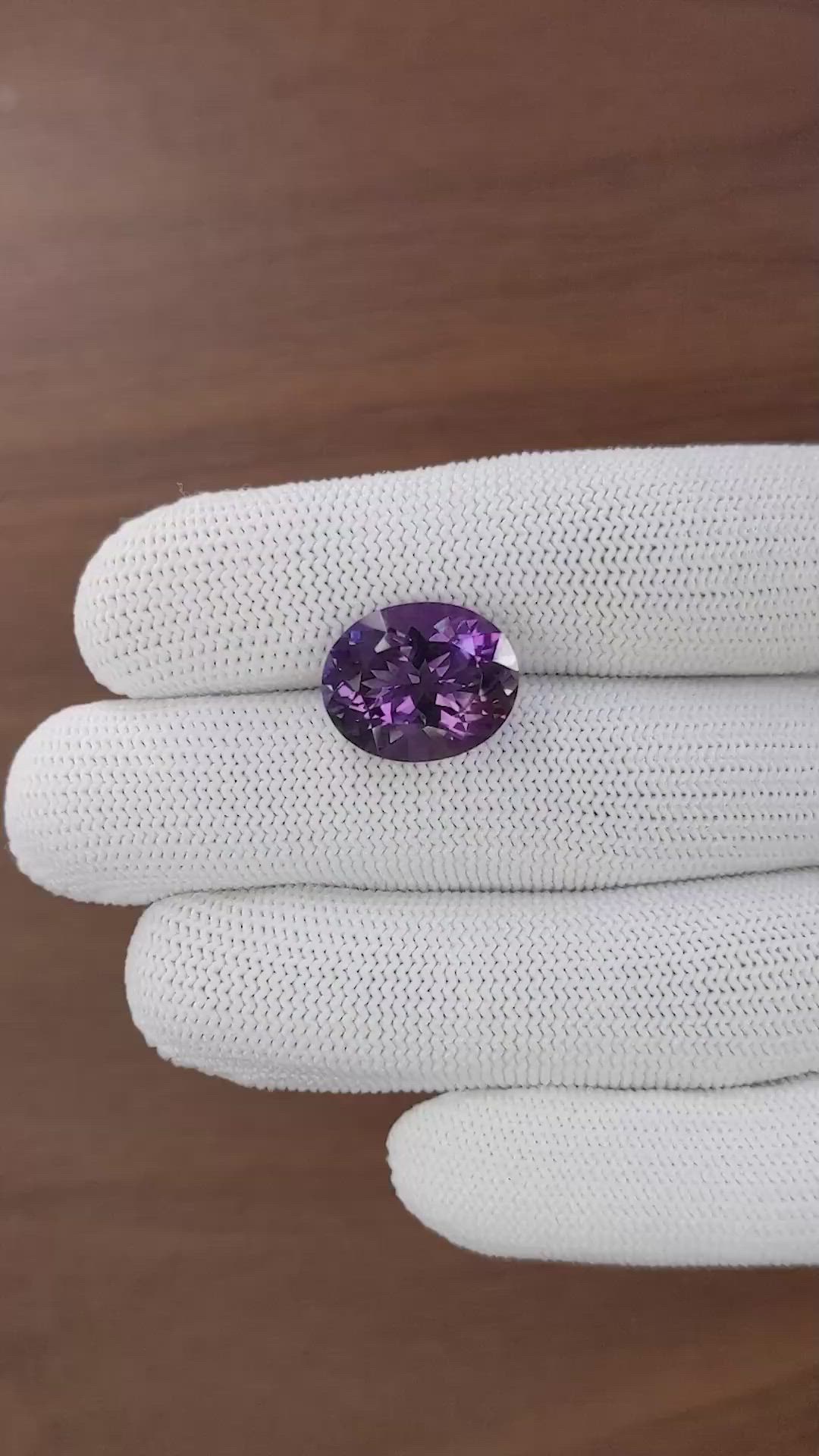 10.13 Ct. Purple Amethyst from Madagascar Size Video
