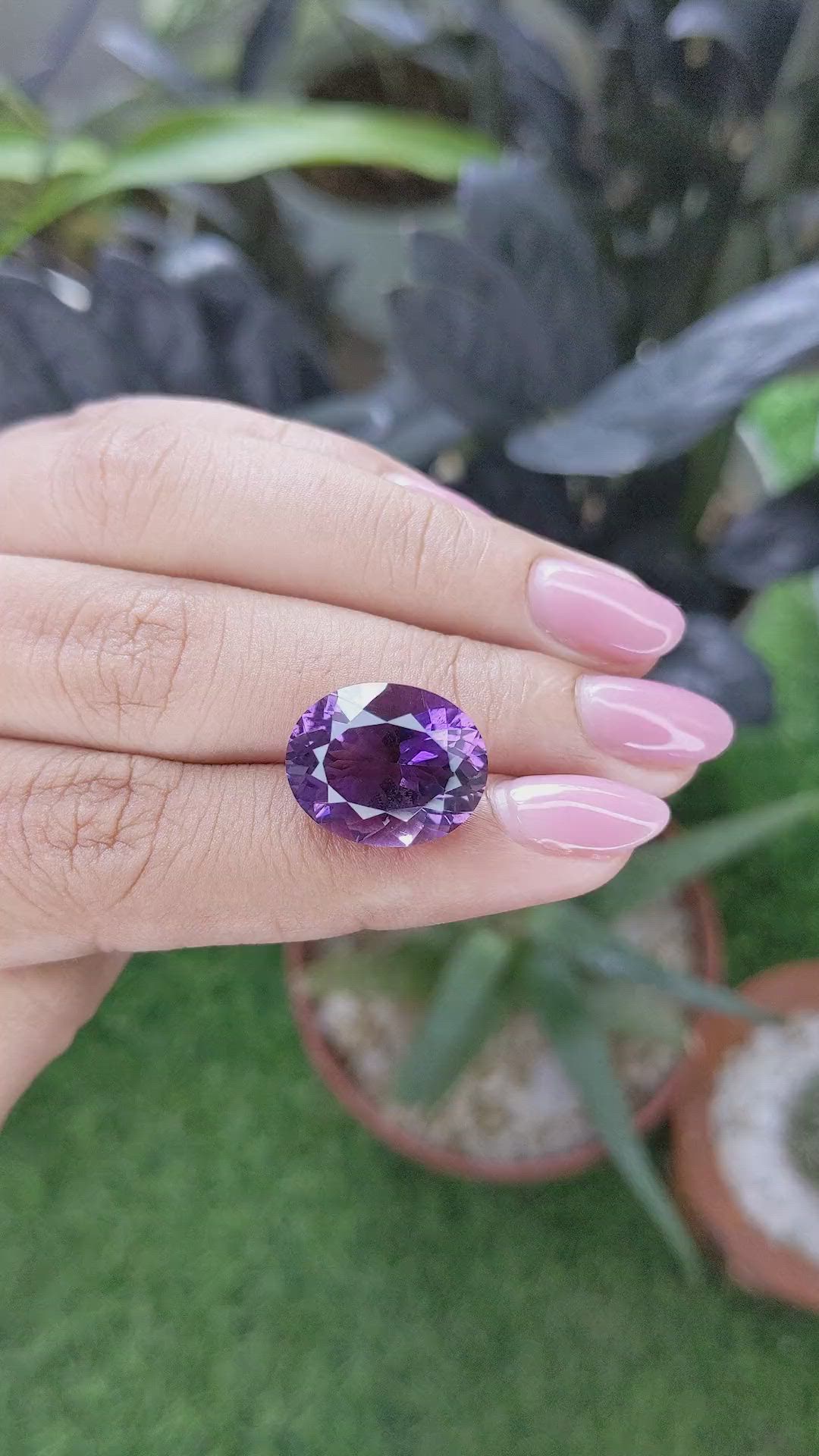 10.13 Ct. Purple Amethyst from Madagascar Size Video