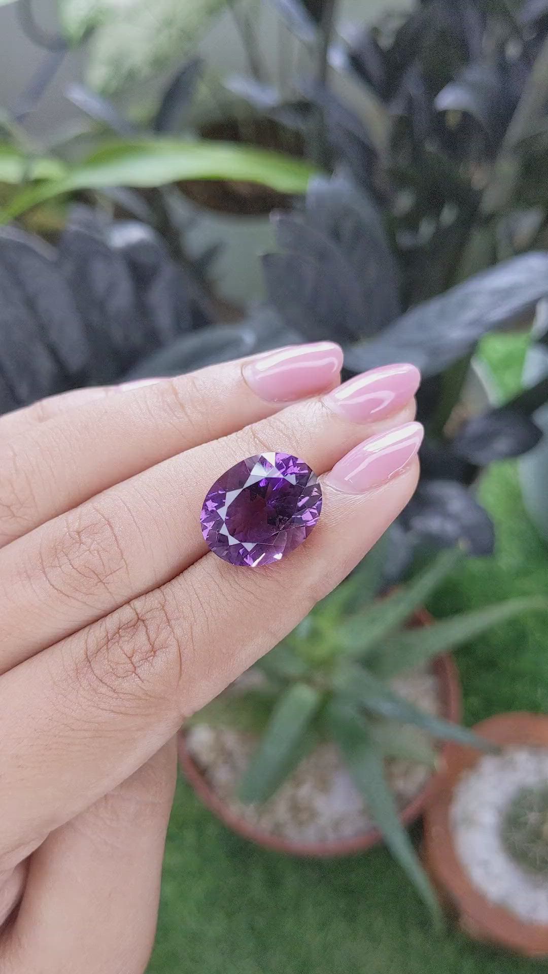 10.13 Ct. Purple Amethyst from Madagascar Size Video