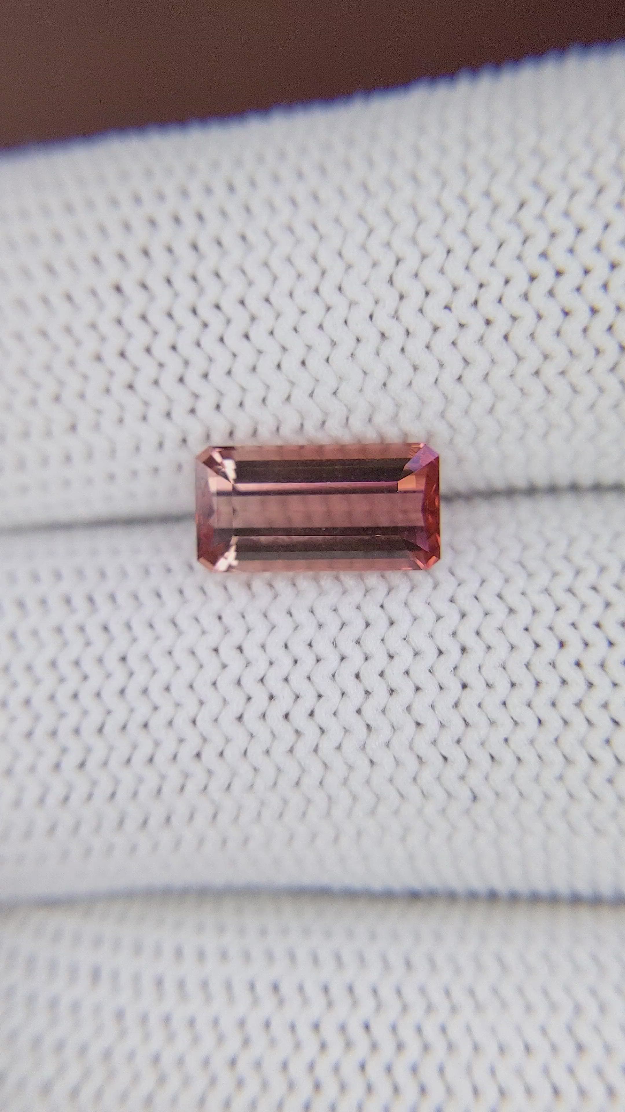 2.23 Ct. Brownish Pink Tourmaline from Madagascar Size Video