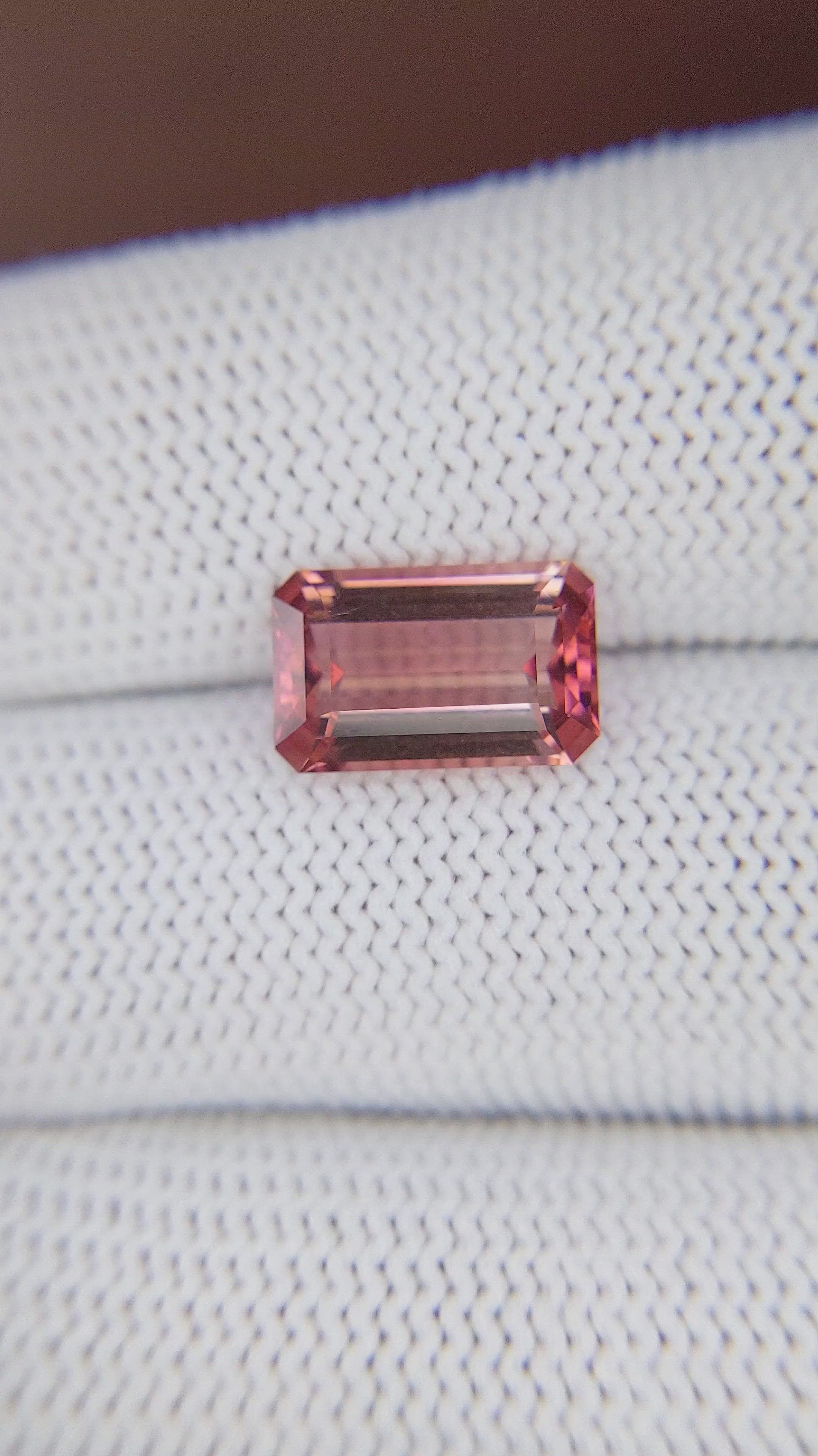 3.62 Ct. Brownish Pink Tourmaline from Madagascar Size Video