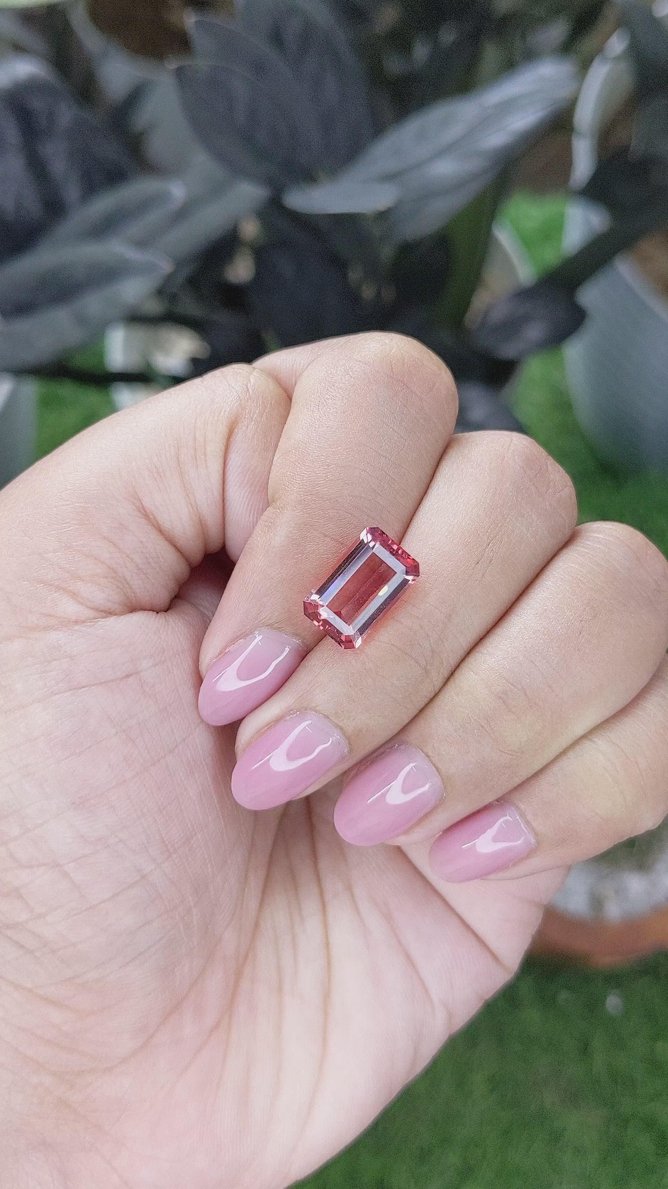 3.62 Ct. Brownish Pink Tourmaline from Madagascar Size Video
