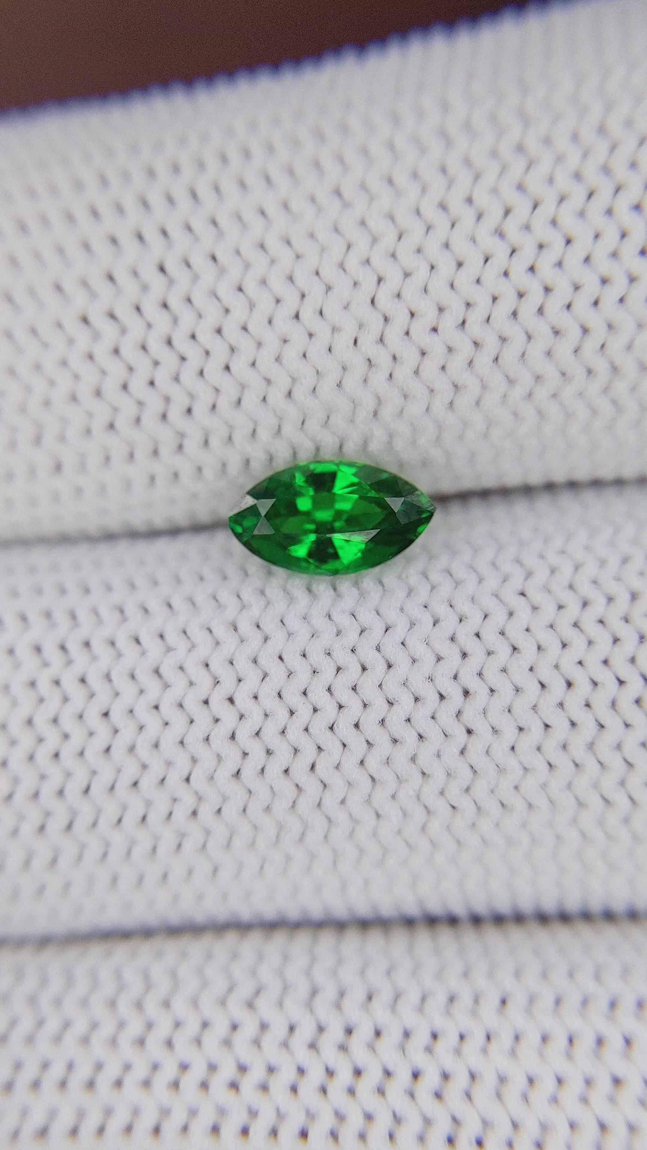 1.01 Ct. Tsavorite Garnet from Tanzania Size Video