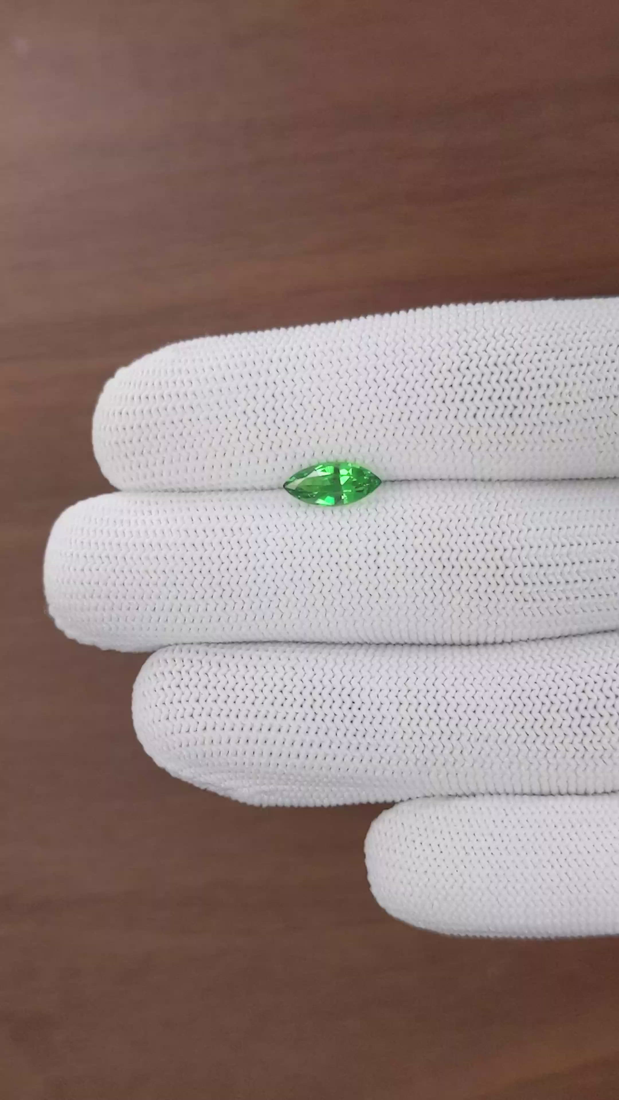 1.13 Ct. Tsavorite Garnet from Tanzania Size Video